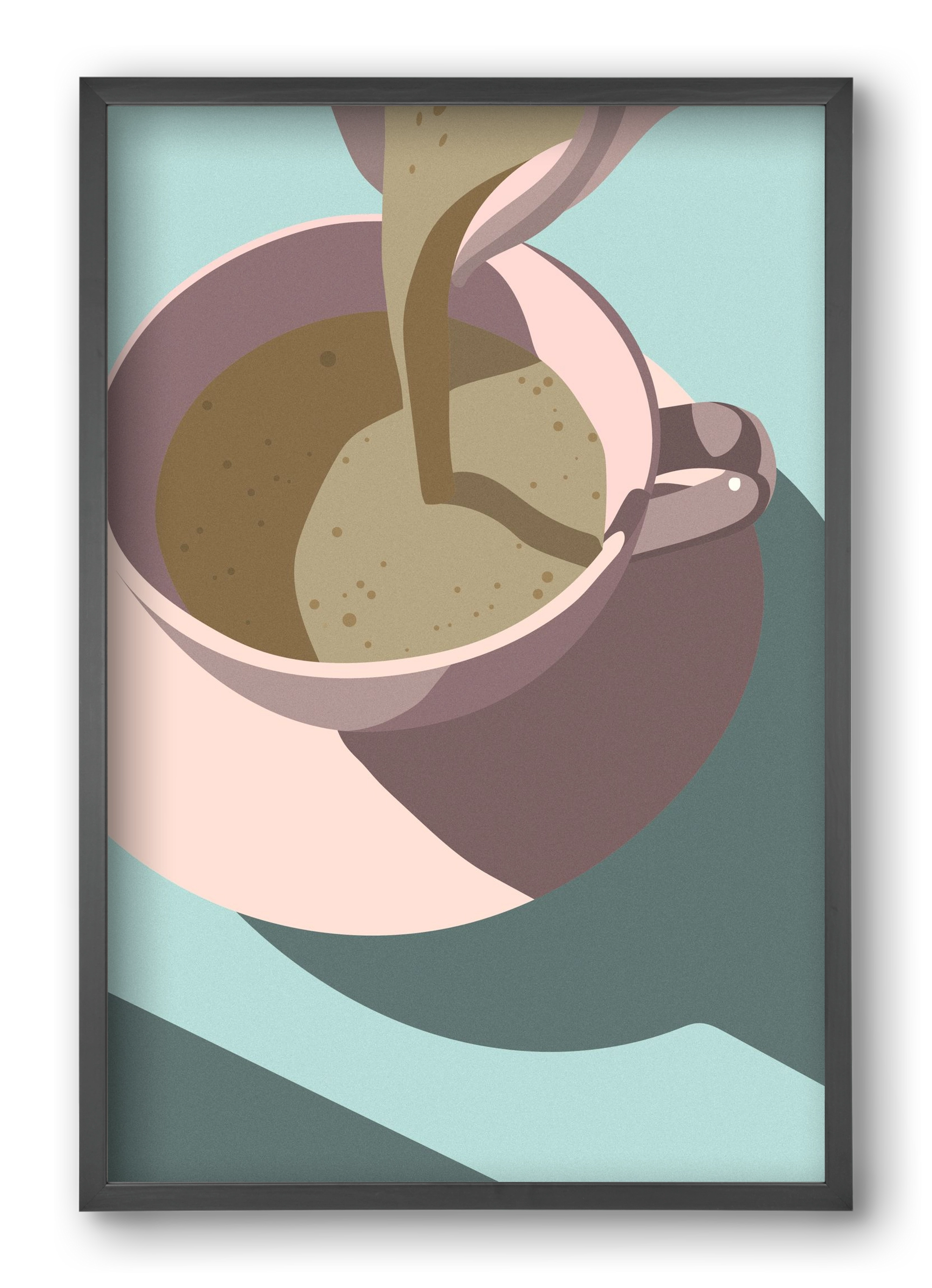 Kávé, 40x60 cm (40x60 cm), Fekete keret