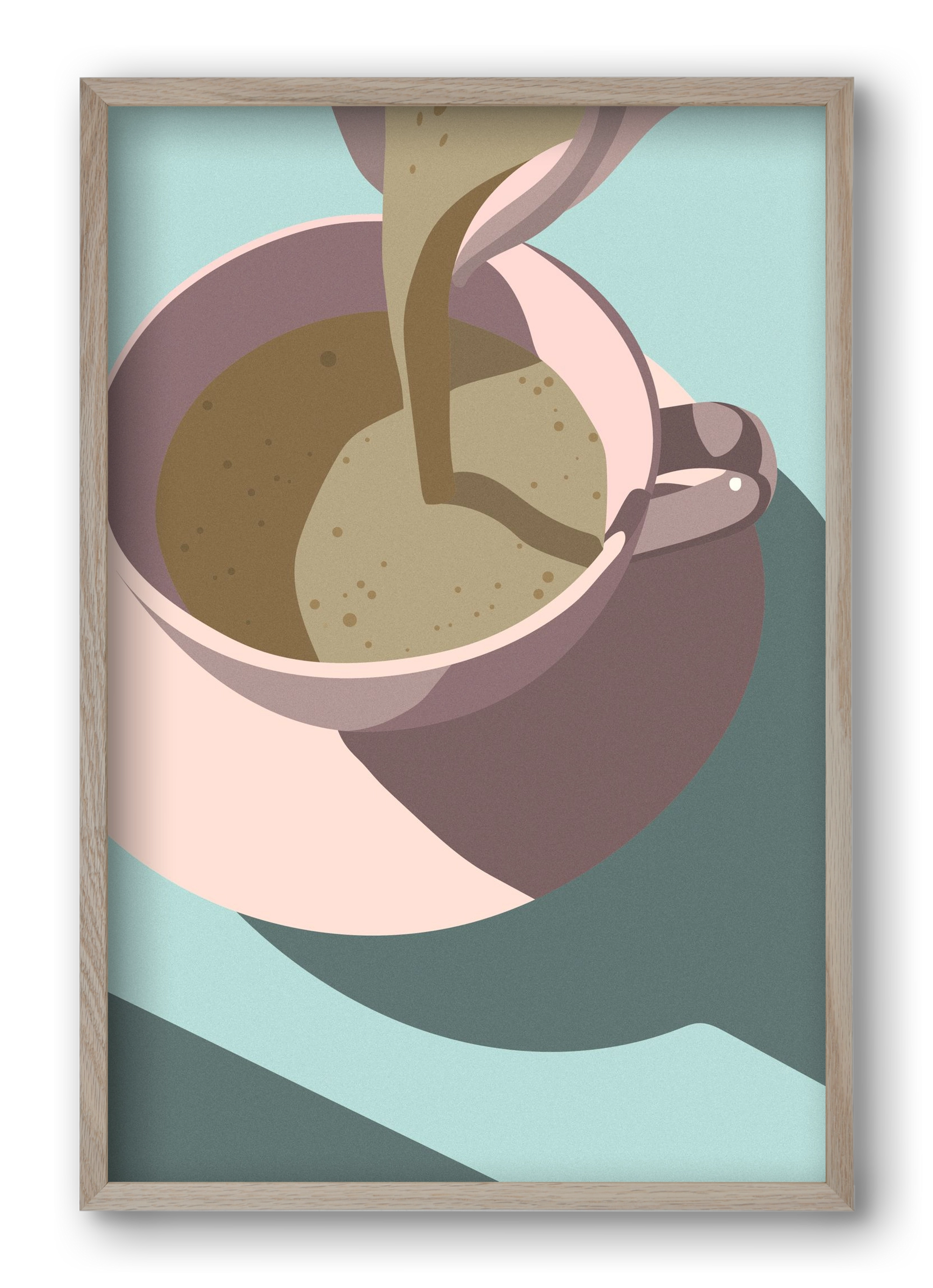 Kávé, 40x60 cm (40x60 cm), Tölgy keret