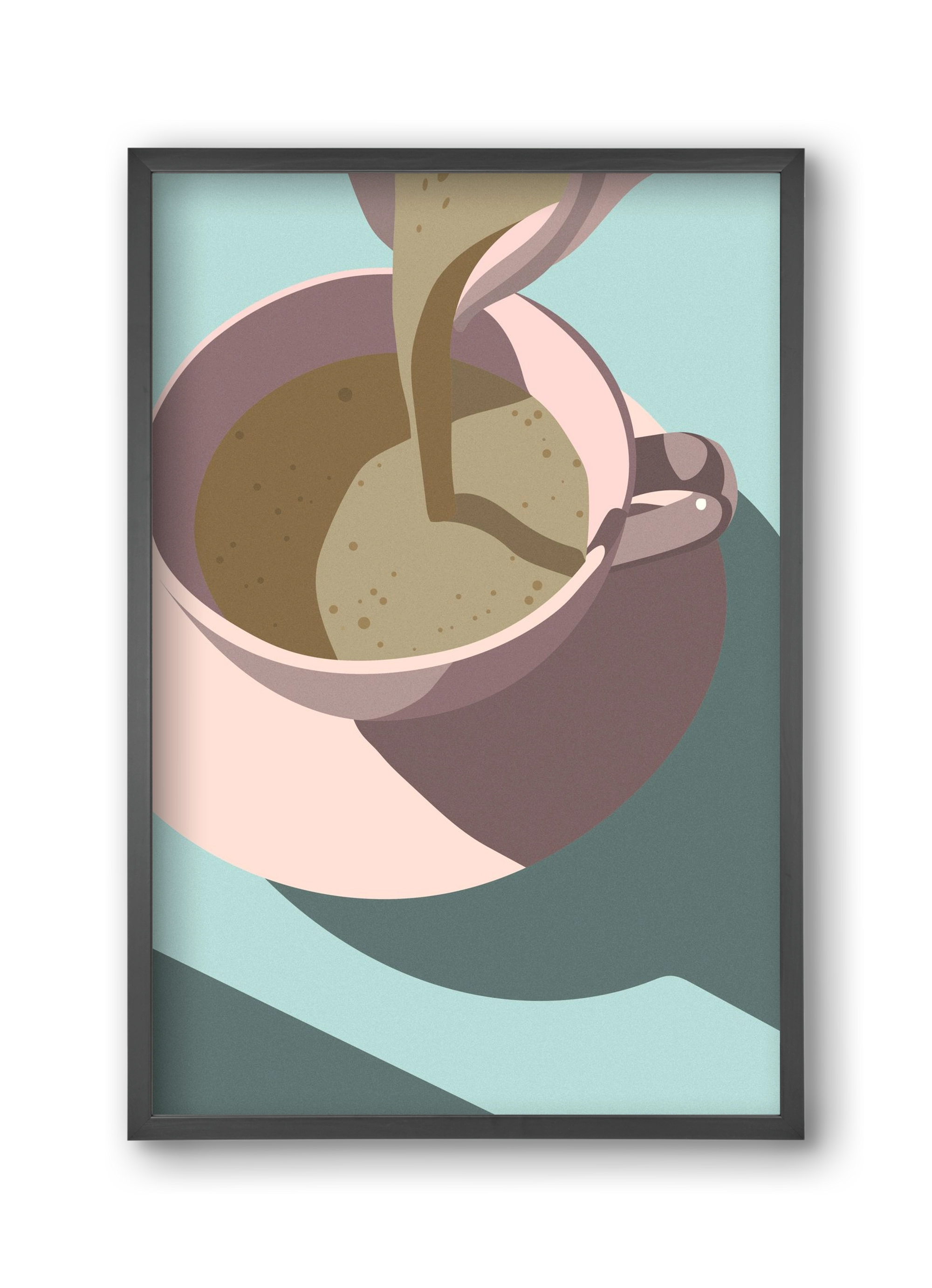 Kávé, 30x45 cm (30x45 cm), Fekete keret