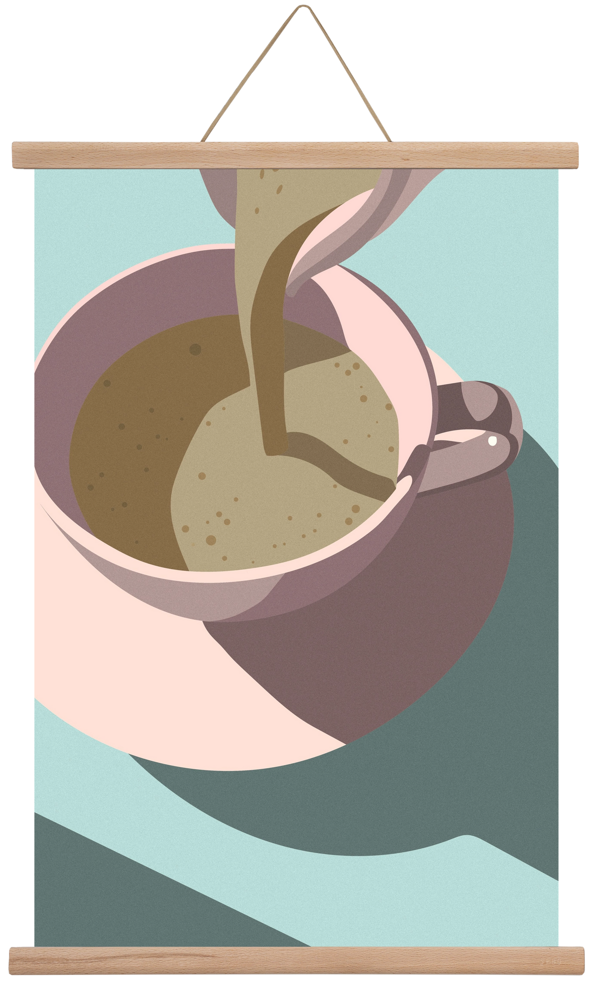Kávé, 40x60 cm (40x60 cm), Tölgy akasztó