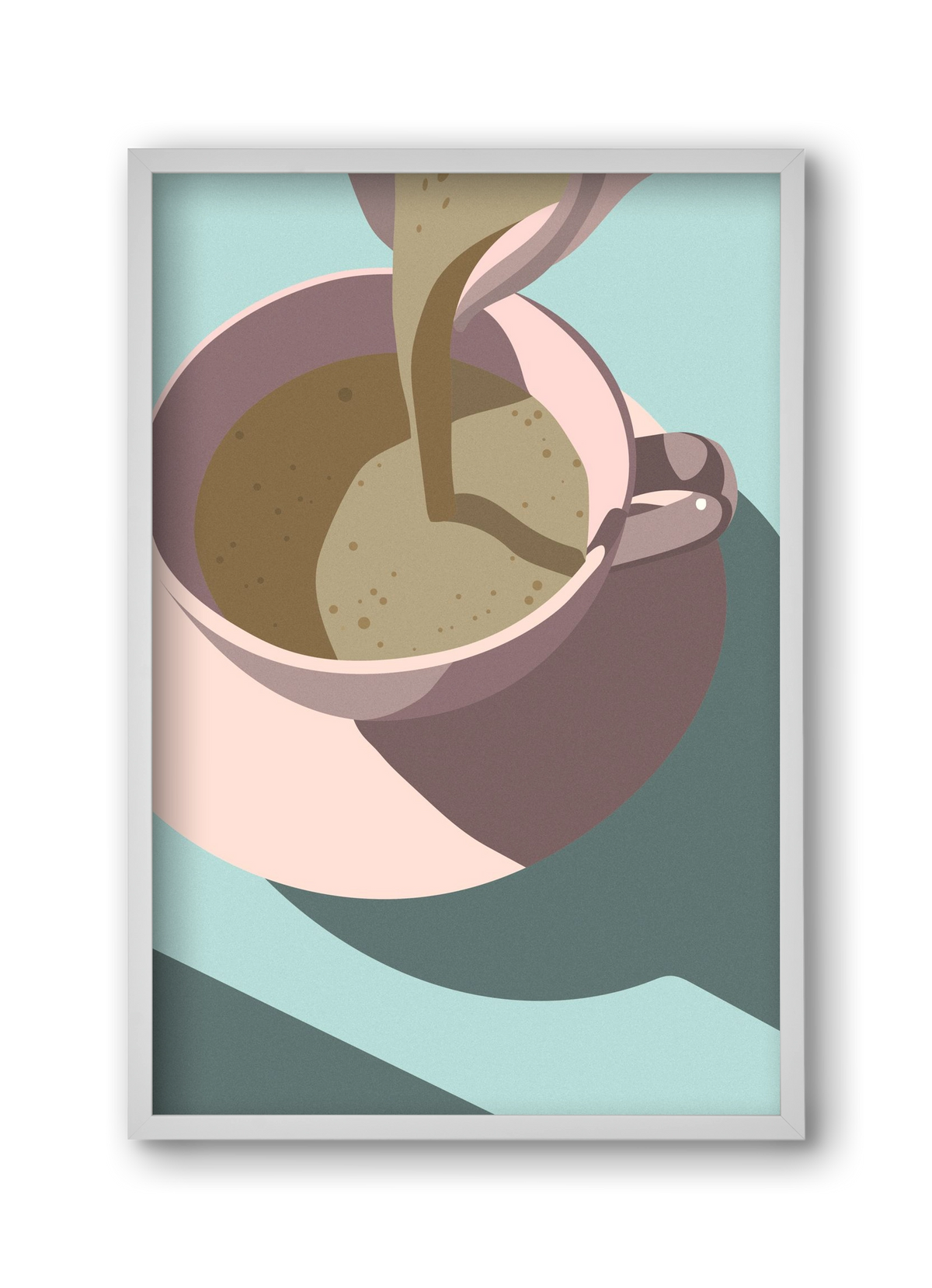 Kávé, 30x45 cm (30x45 cm), Fehér keret