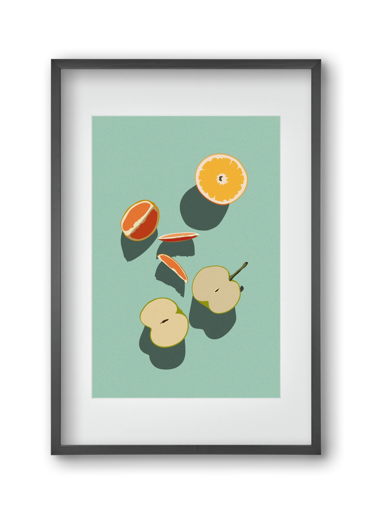 Fruits, 30x45 cm (20x30 cm), Fekete keret, paszpartuval