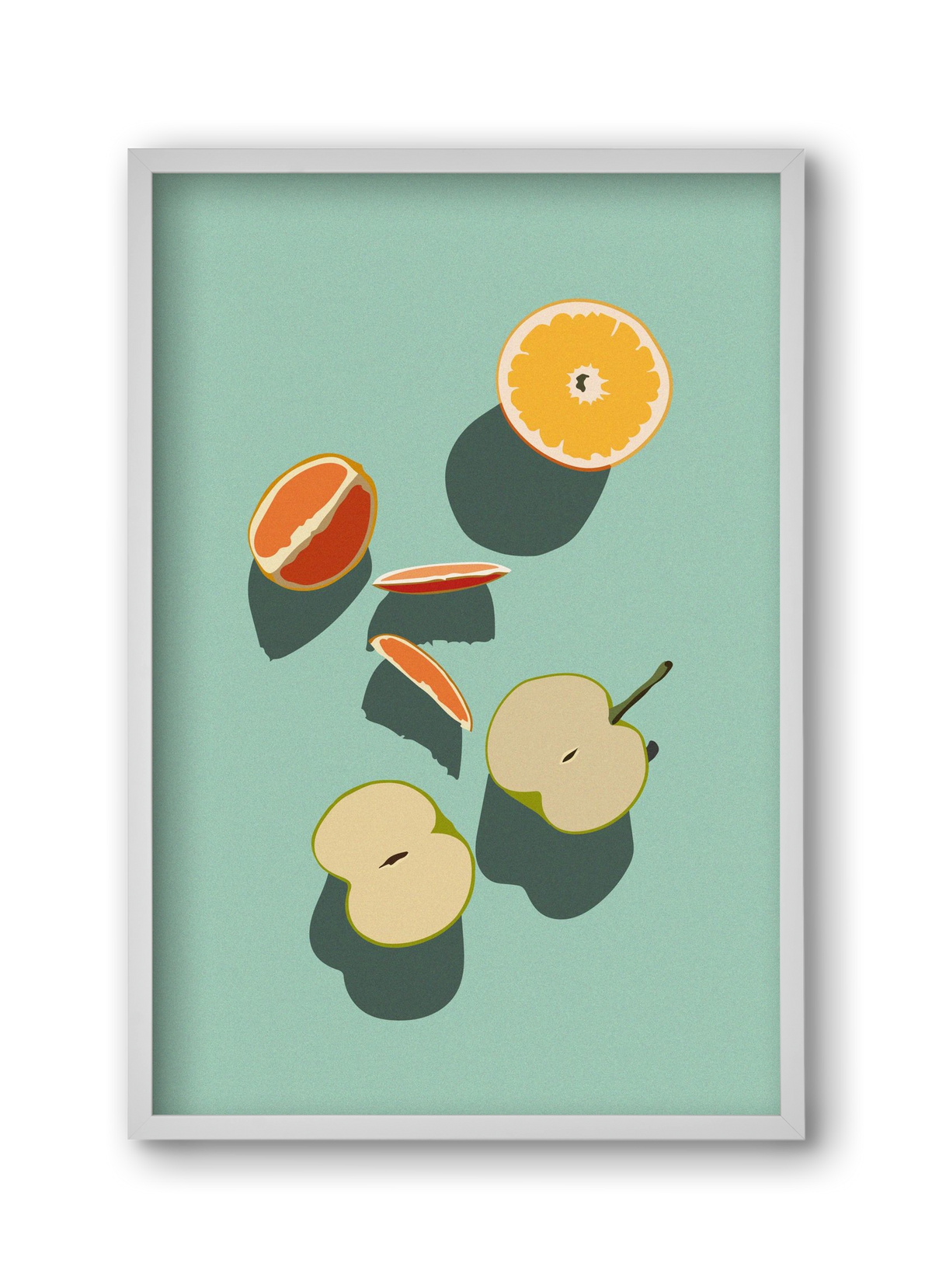 Fruits, 30x45 cm (30x45 cm), Fehér keret