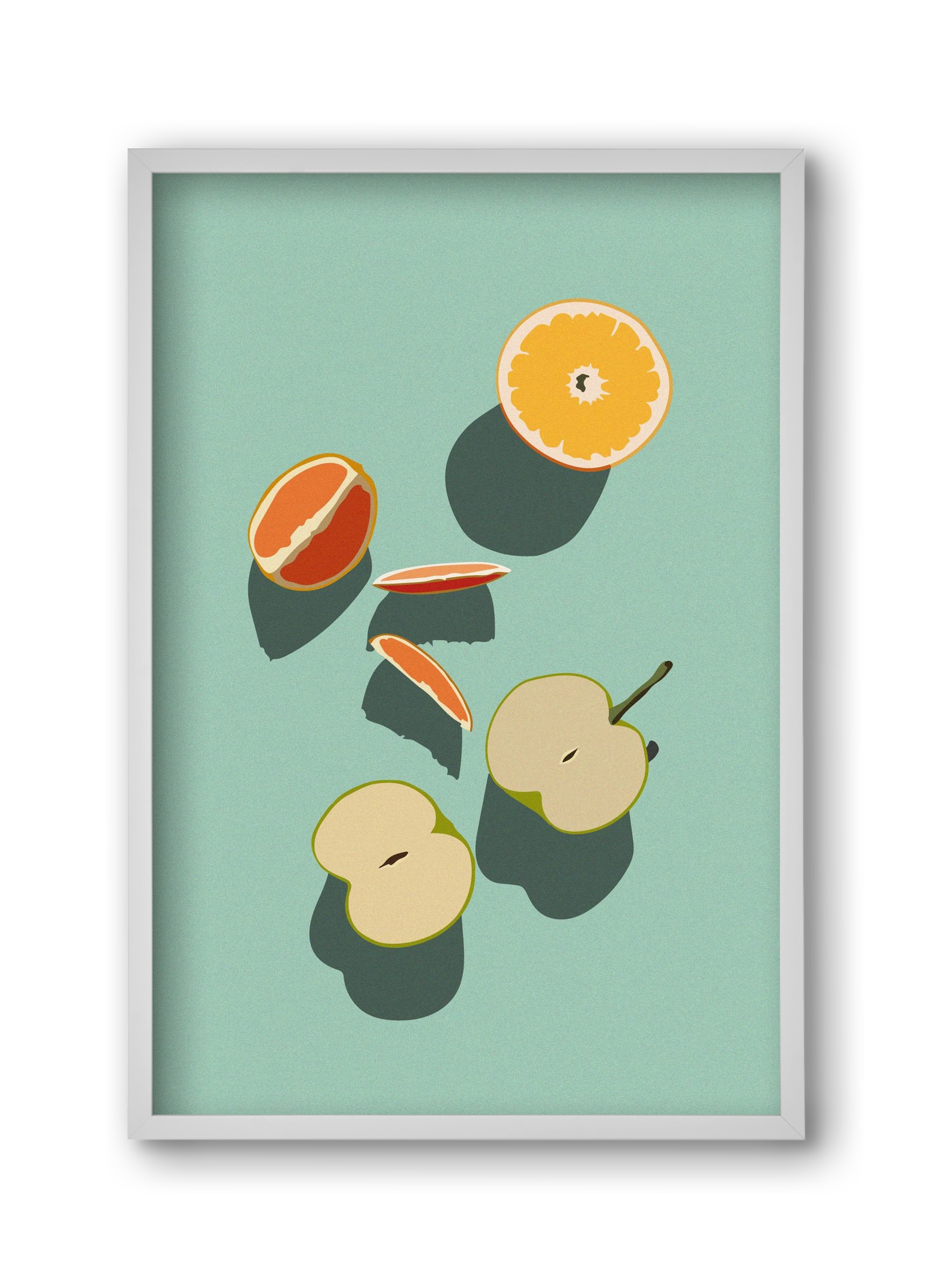 Fruits, 30x45 cm (30x45 cm), Fehér keret