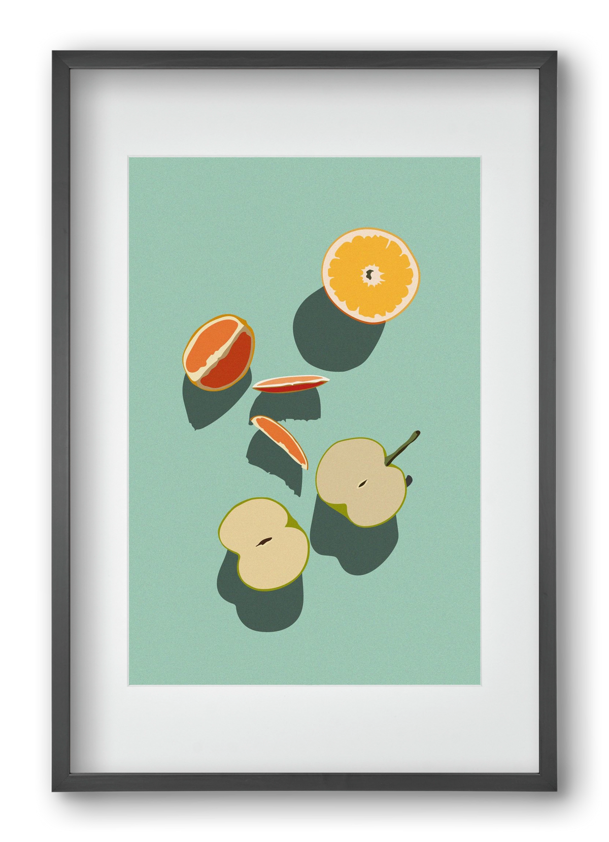 Fruits, 40x60 cm (30x45 cm), Fekete keret, paszpartuval
