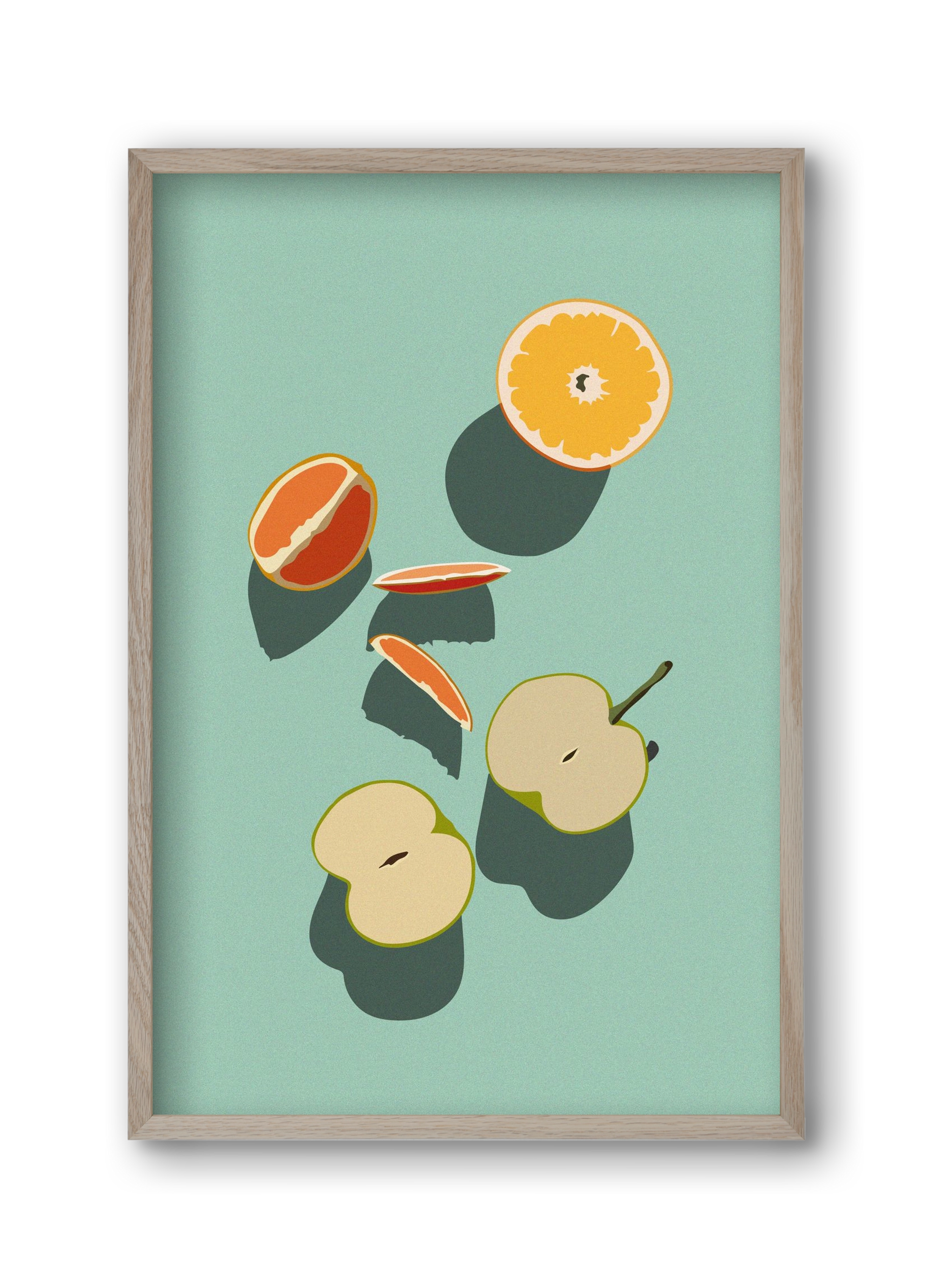 Fruits, 30x45 cm (30x45 cm), Tölgy keret