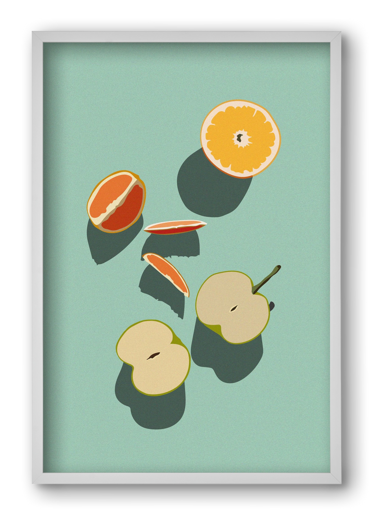 Fruits, 40x60 cm (40x60 cm), Fehér keret