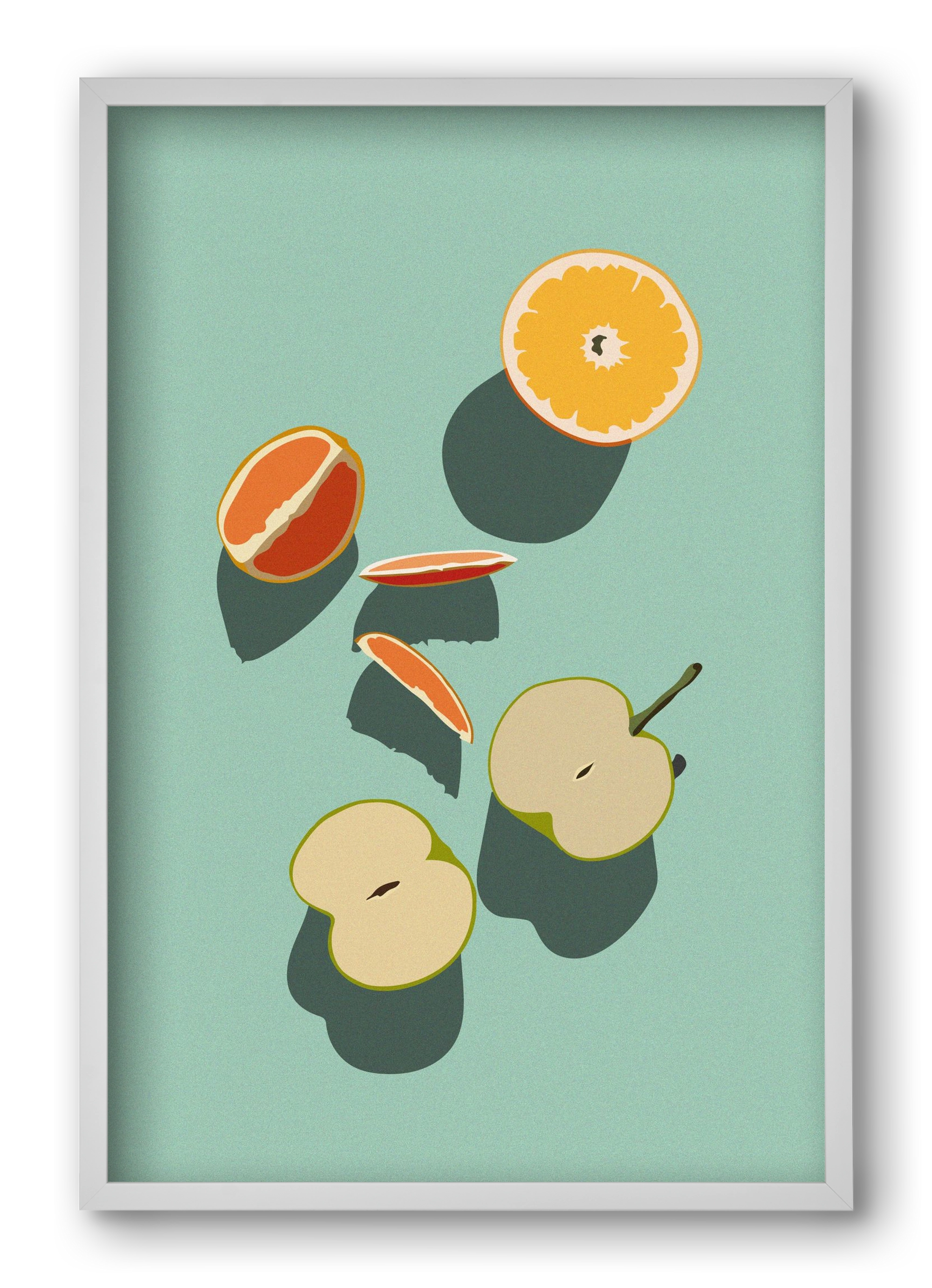 Fruits, 40x60 cm (40x60 cm), Fehér keret