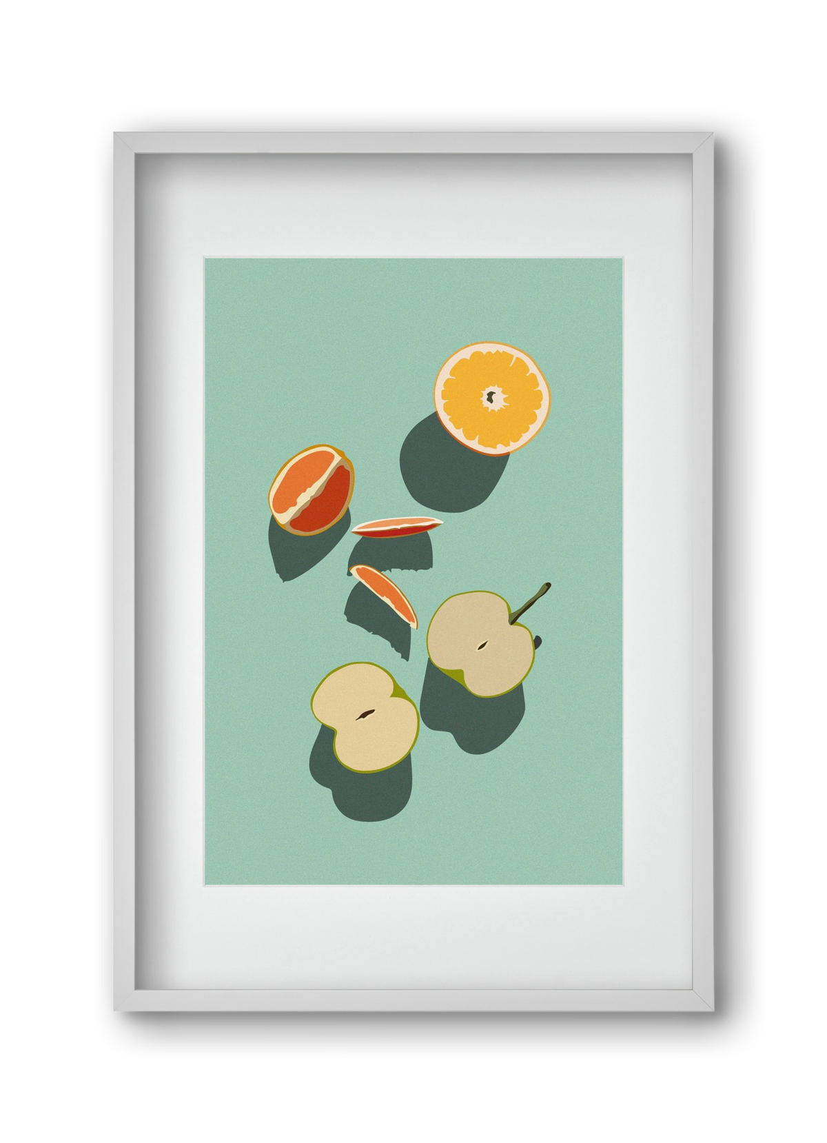 Fruits, 30x45 cm (20x30 cm), Fehér keret, paszpartuval