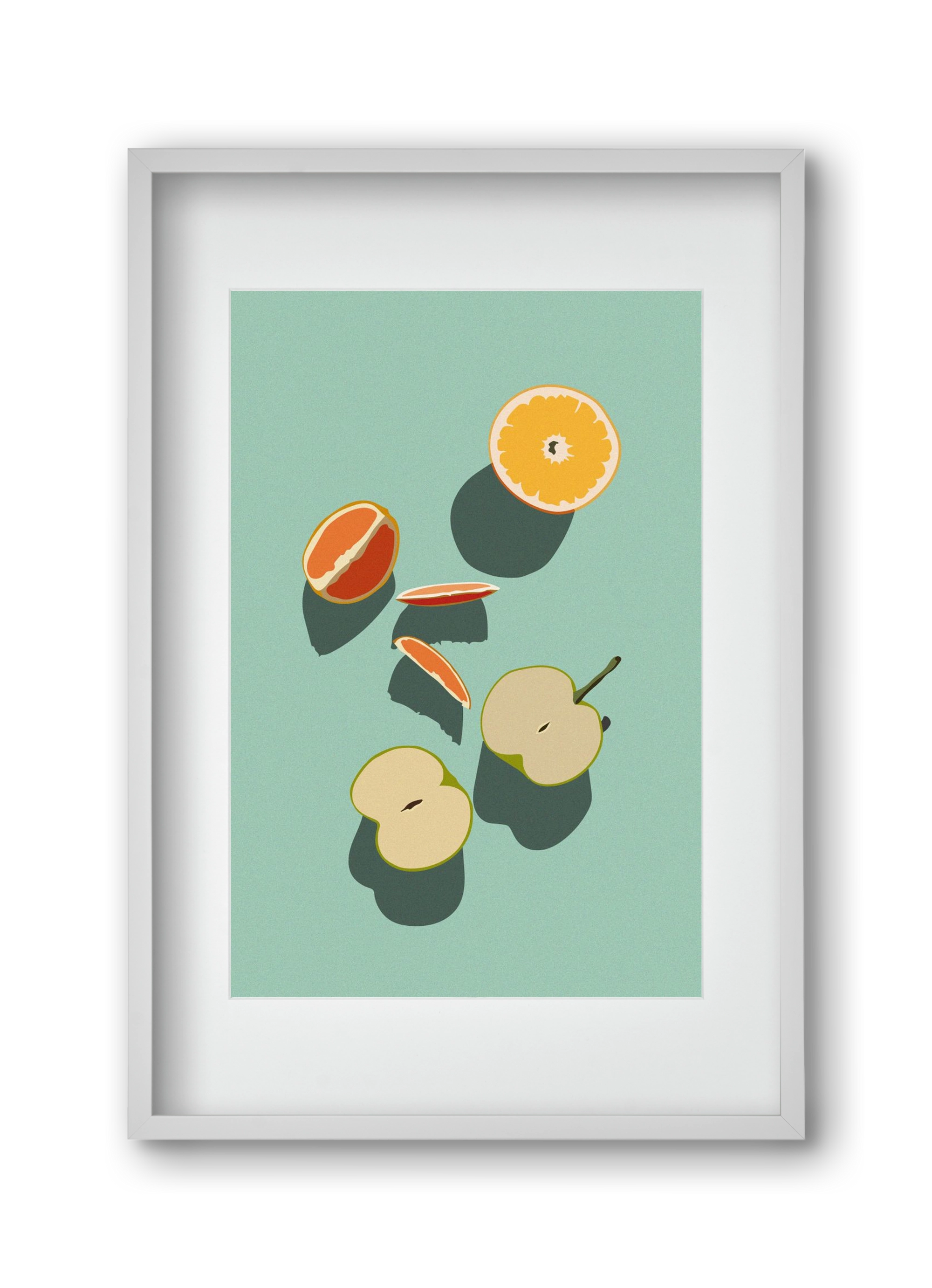 Fruits, 30x45 cm (20x30 cm), Fehér keret, paszpartuval