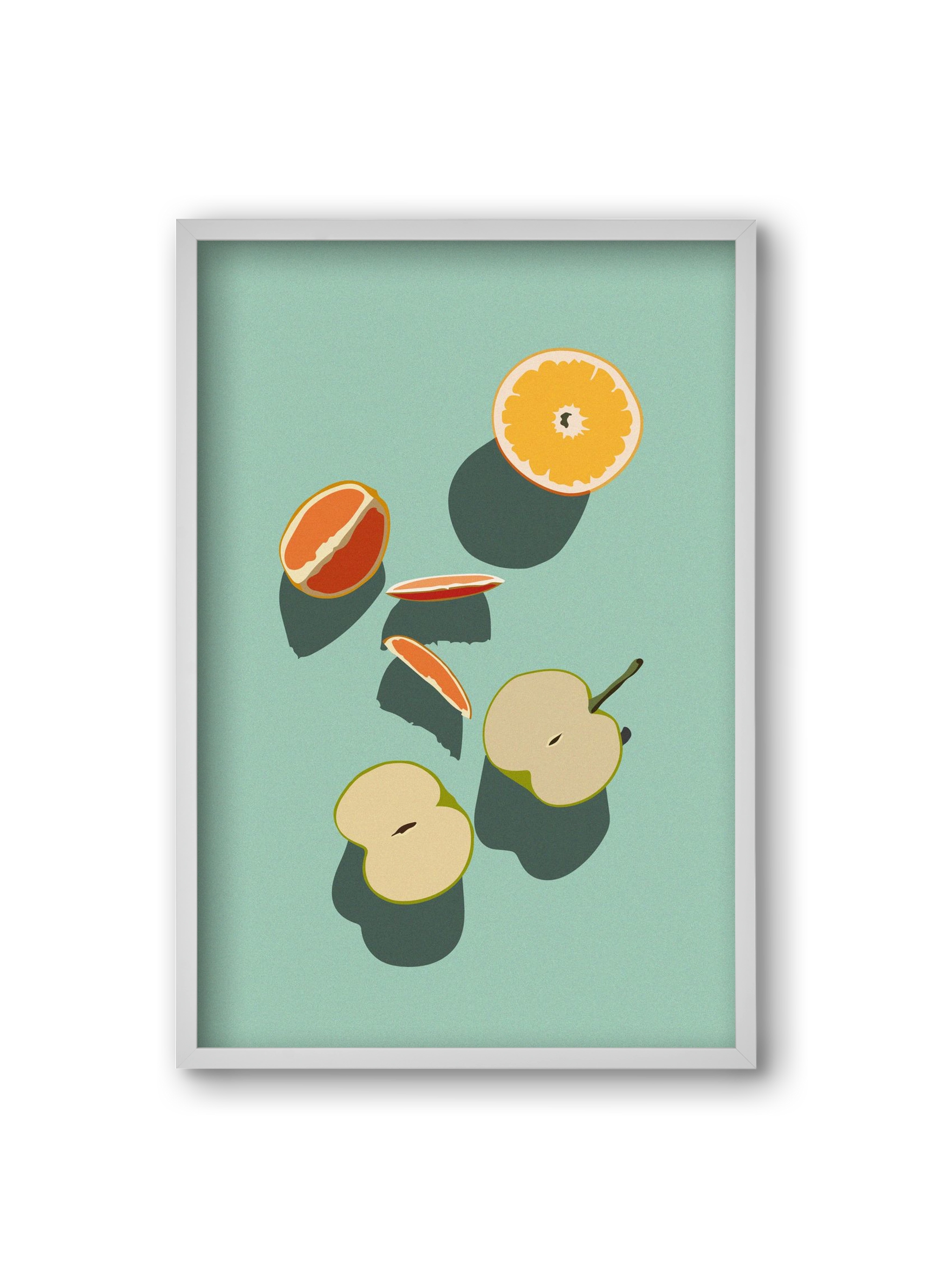 Fruits, 20x30 cm (20x30 cm), Fehér keret