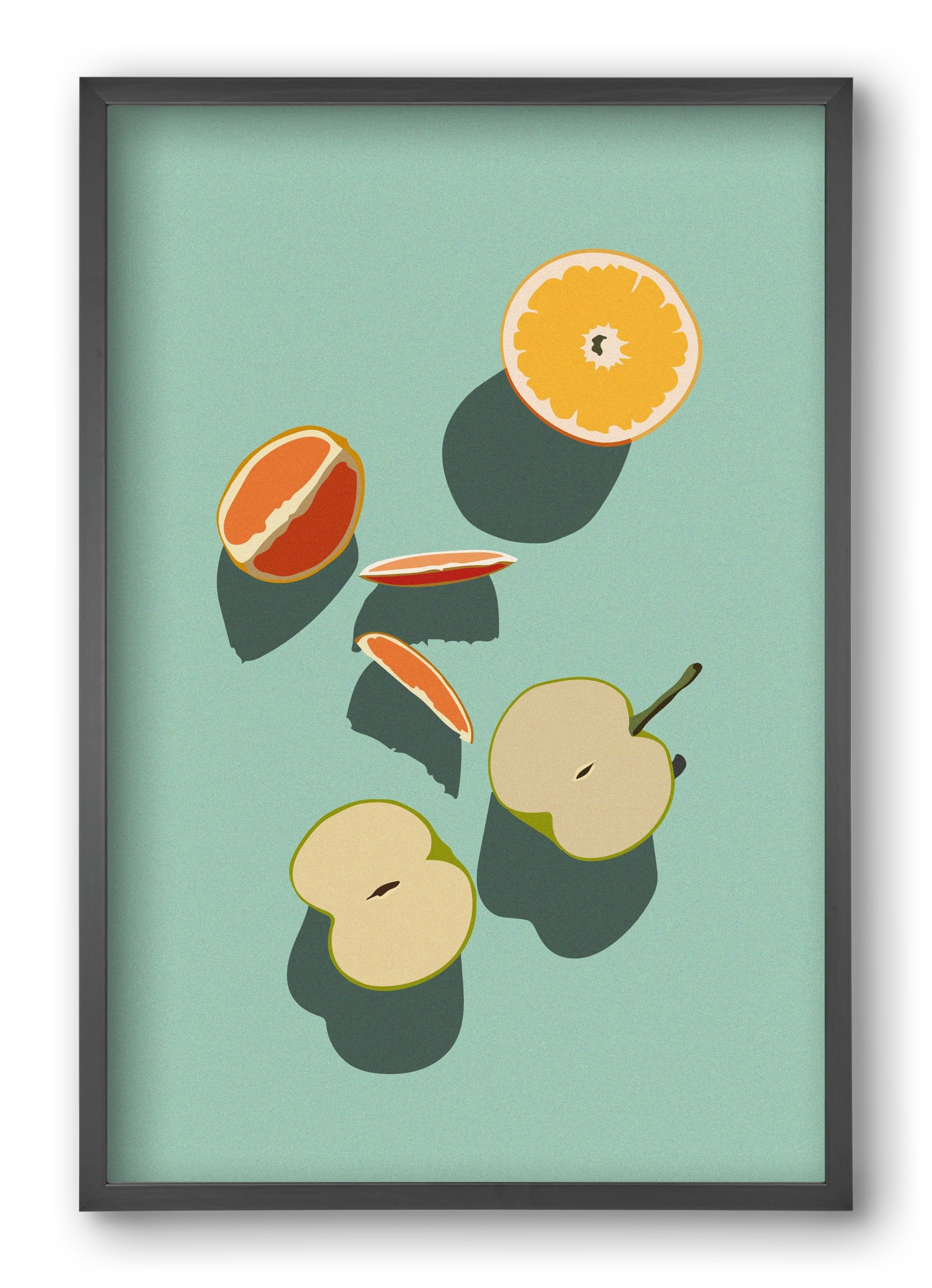 Fruits, 40x60 cm (40x60 cm), Fekete keret