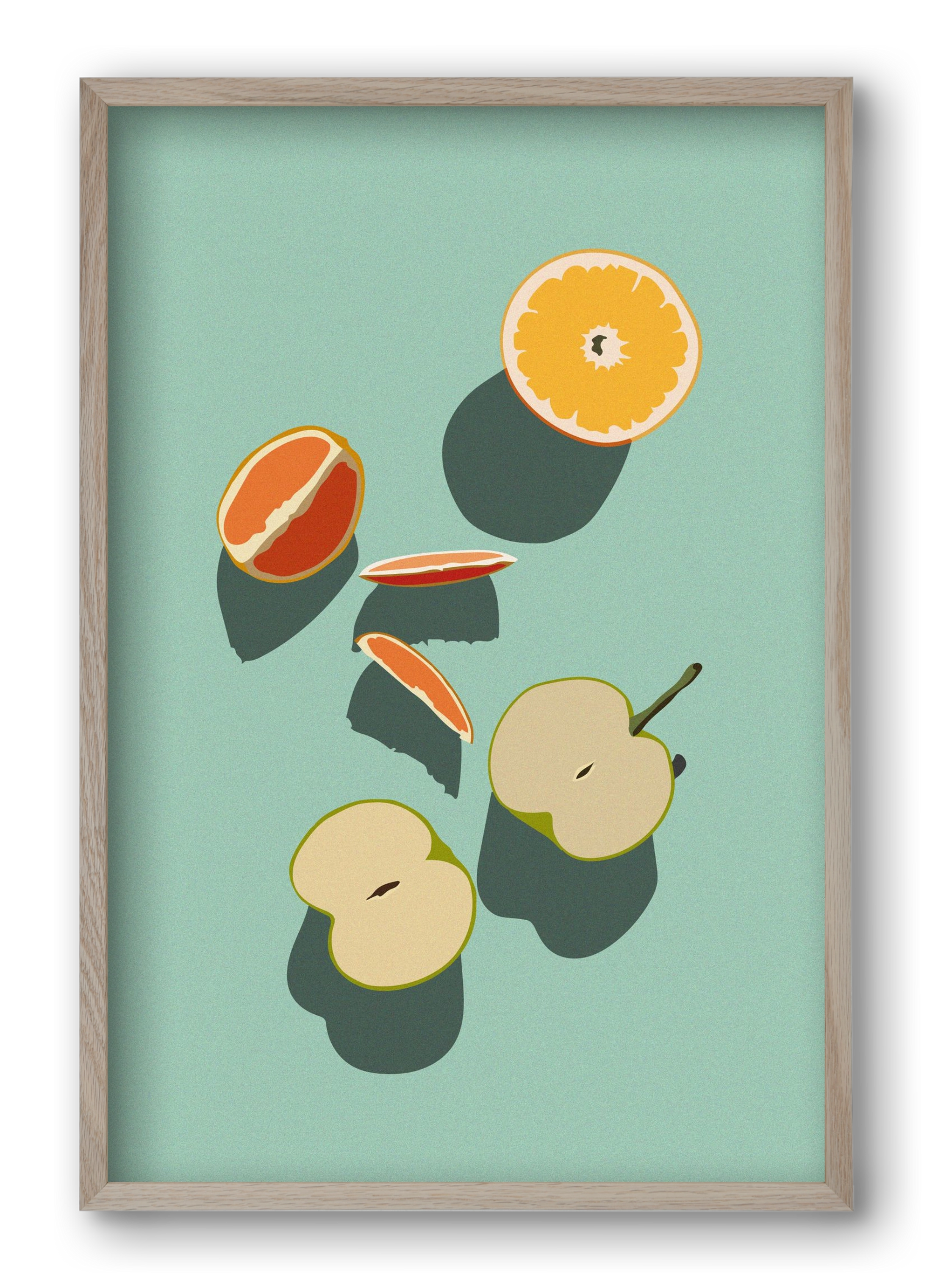 Fruits, 40x60 cm (40x60 cm), Tölgy keret