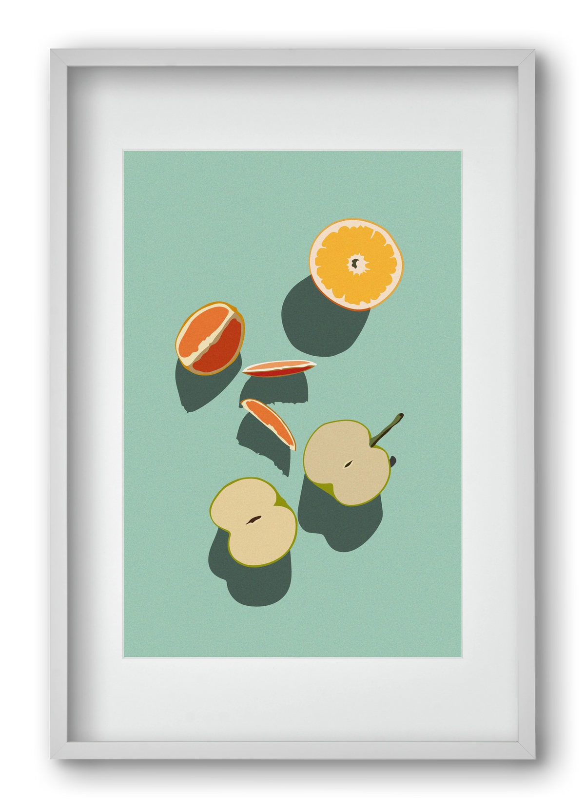 Fruits, 40x60 cm (30x45 cm), Fehér keret, paszpartuval