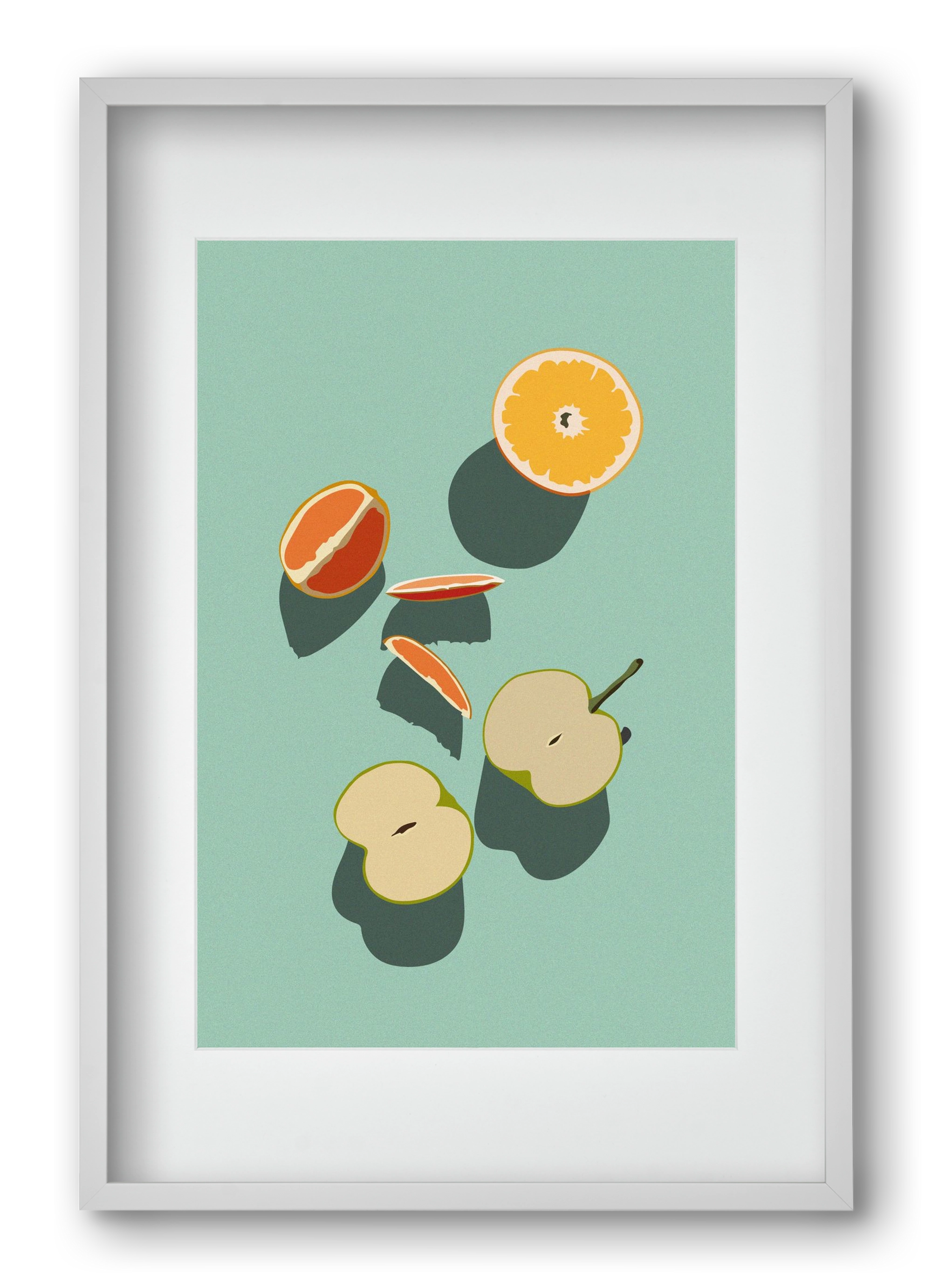 Fruits, 40x60 cm (30x45 cm), Fehér keret, paszpartuval