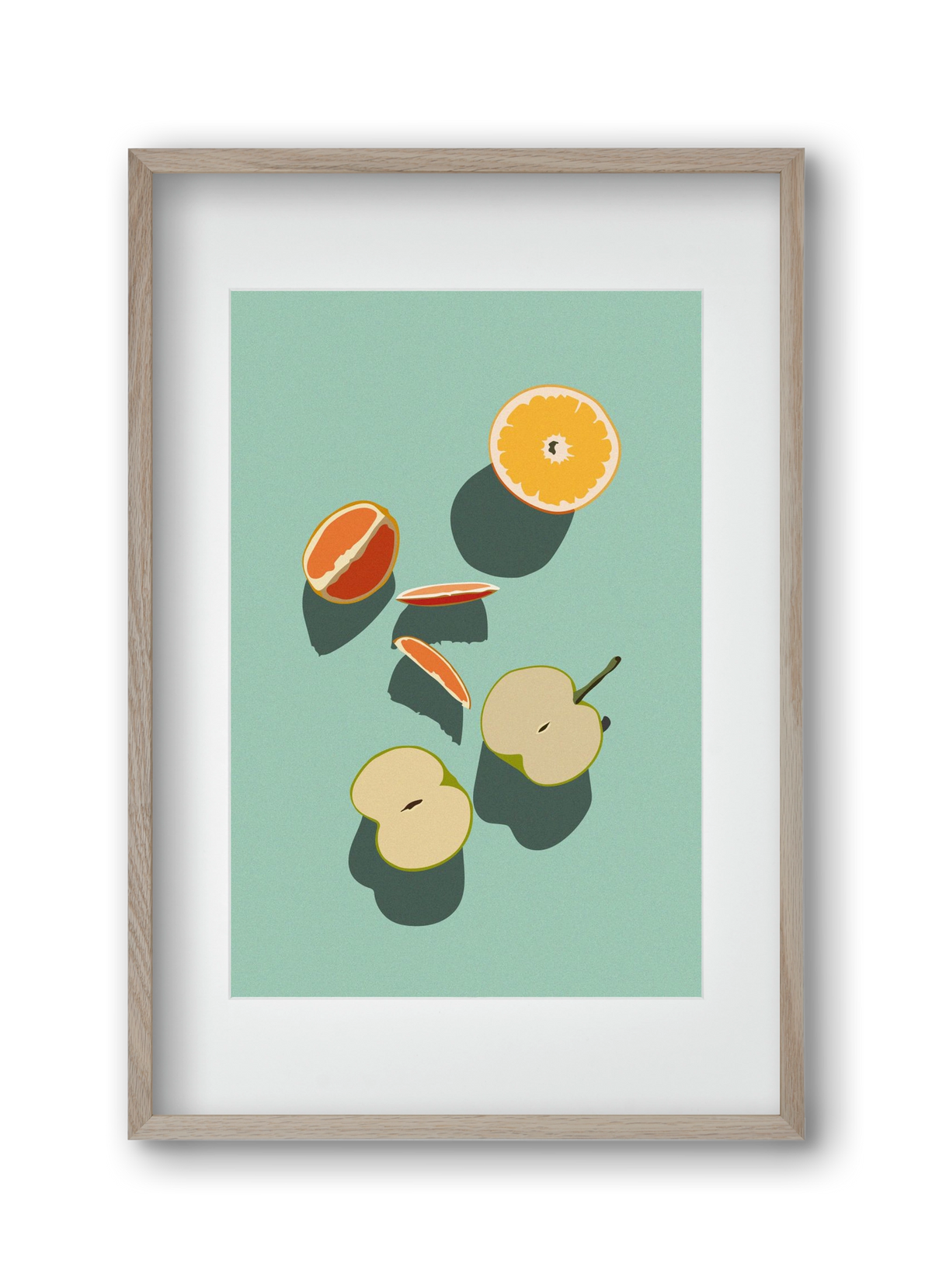 Fruits, 30x45 cm (20x30 cm), Tölgy keret, paszpartuval