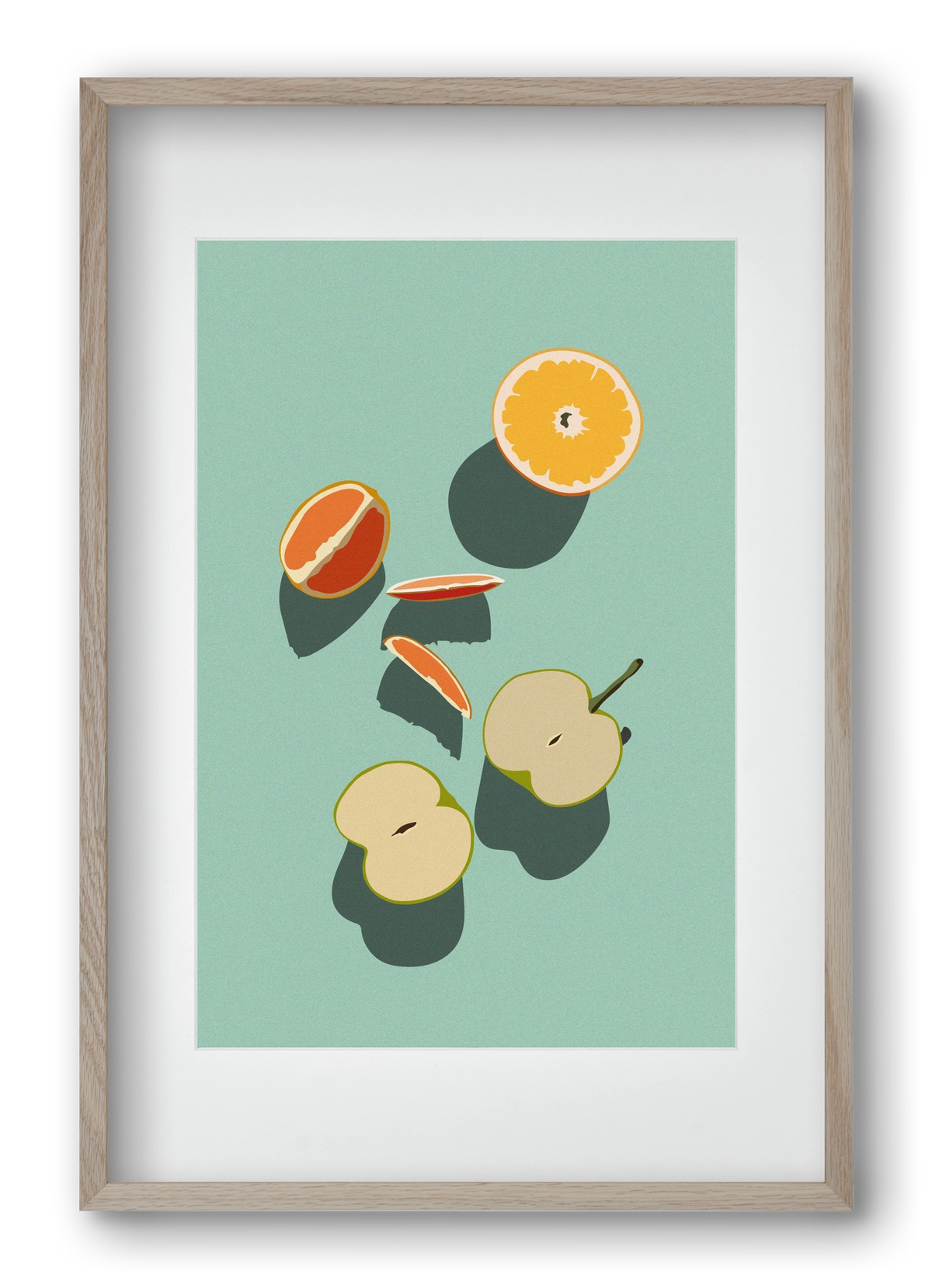 Fruits, 40x60 cm (30x45 cm), Tölgy keret, paszpartuval