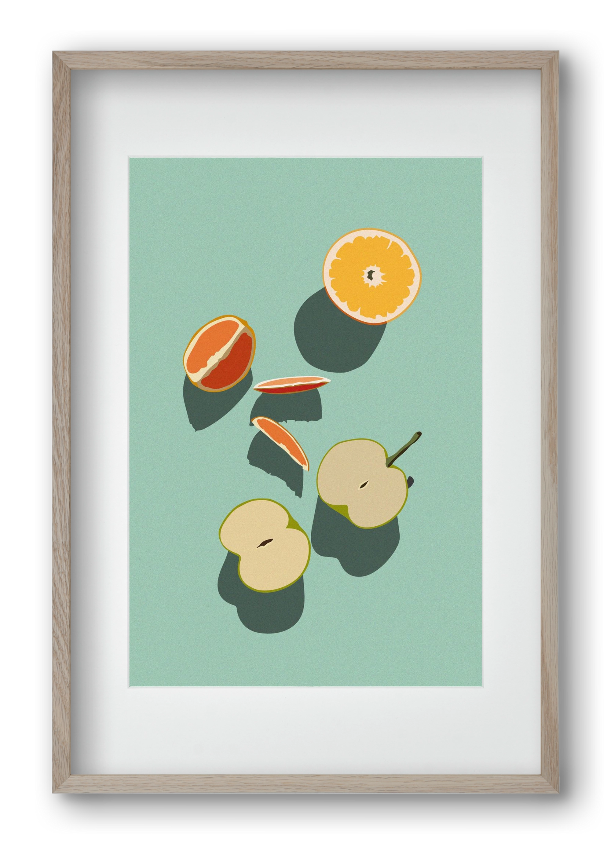 Fruits, 40x60 cm (30x45 cm), Tölgy keret, paszpartuval