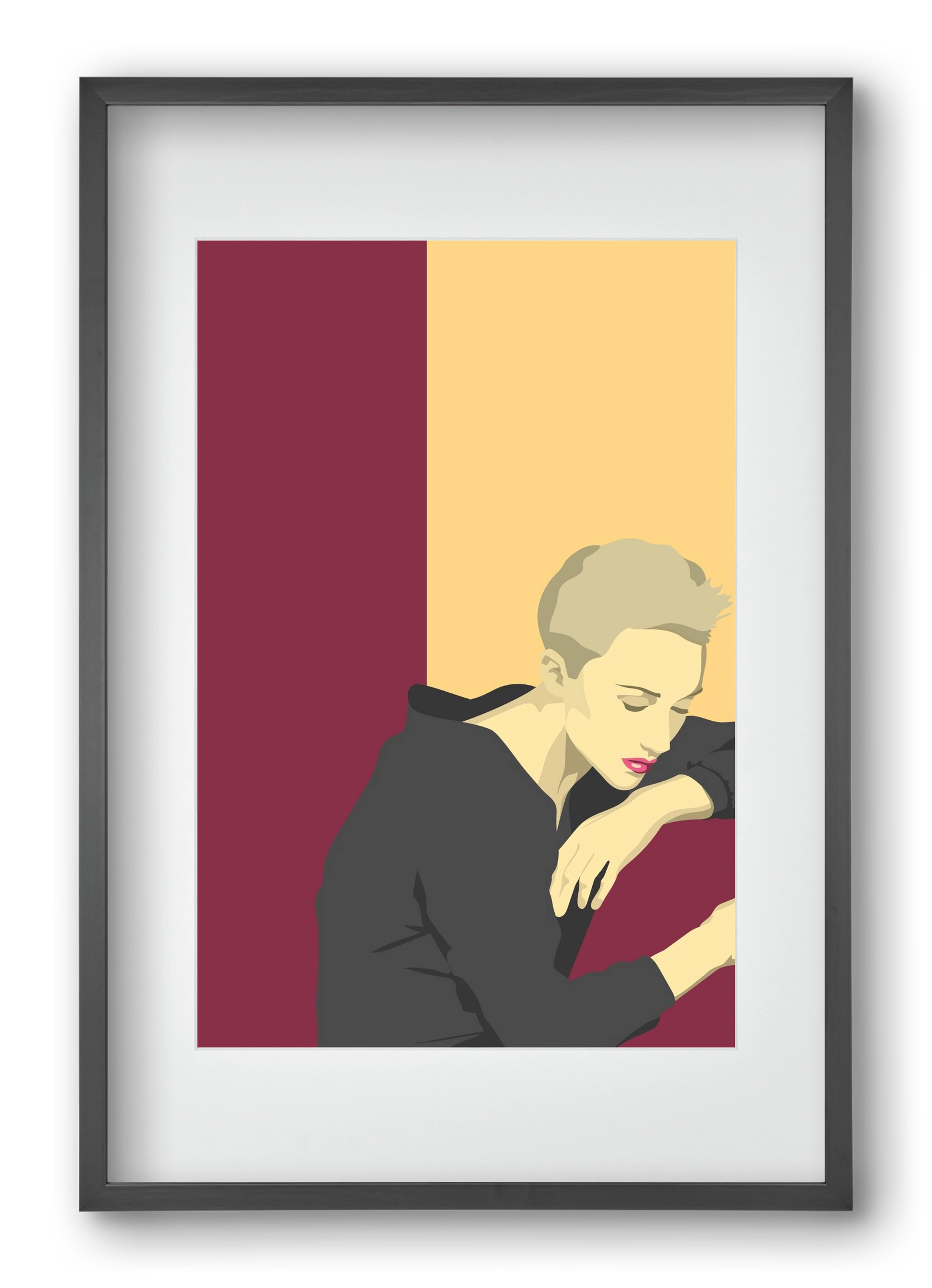 Melancholy, 40x60 cm (30x45 cm), Fekete keret, paszpartuval