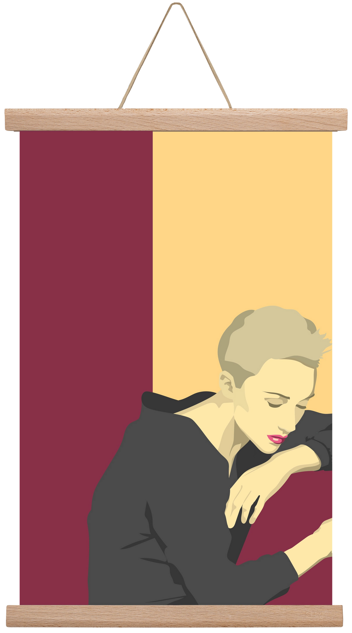 Melancholy, 30x45 cm (30x45 cm), Tölgy akasztó