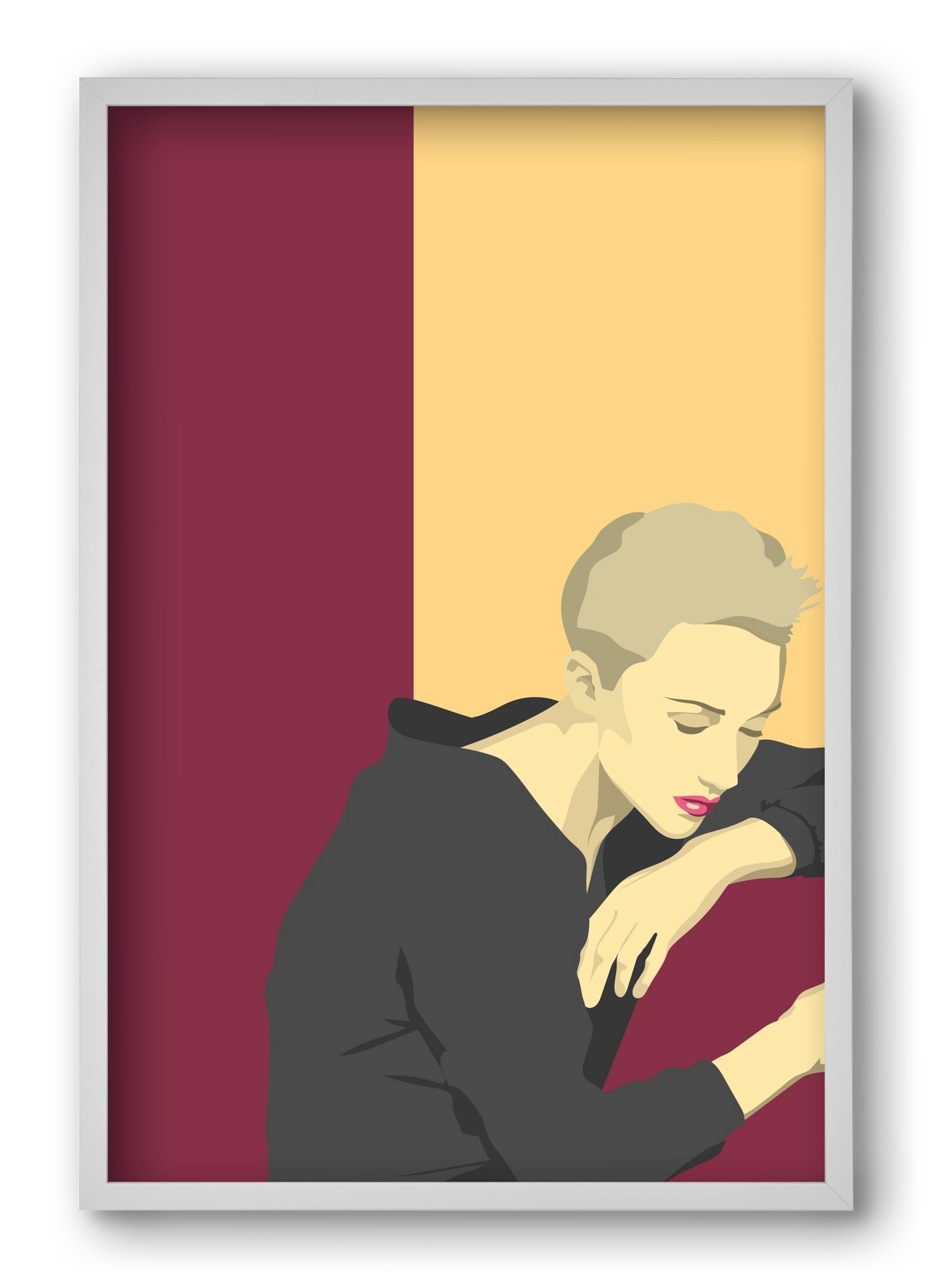 Melancholy, 40x60 cm (40x60 cm), Fehér keret