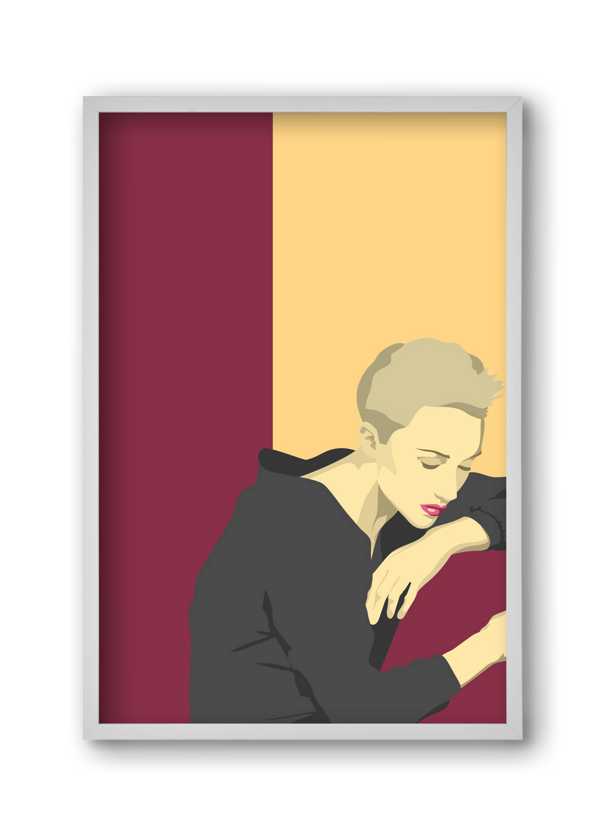 Melancholy, 30x45 cm (30x45 cm), Fehér keret