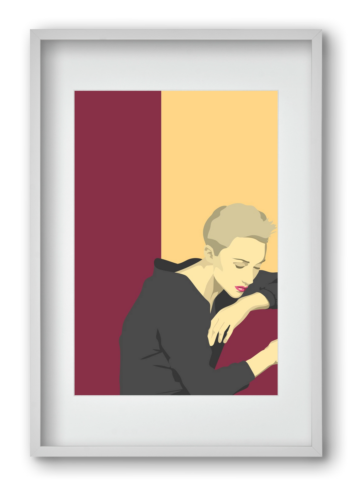 Melancholy, 40x60 cm (30x45 cm), Fehér keret, paszpartuval