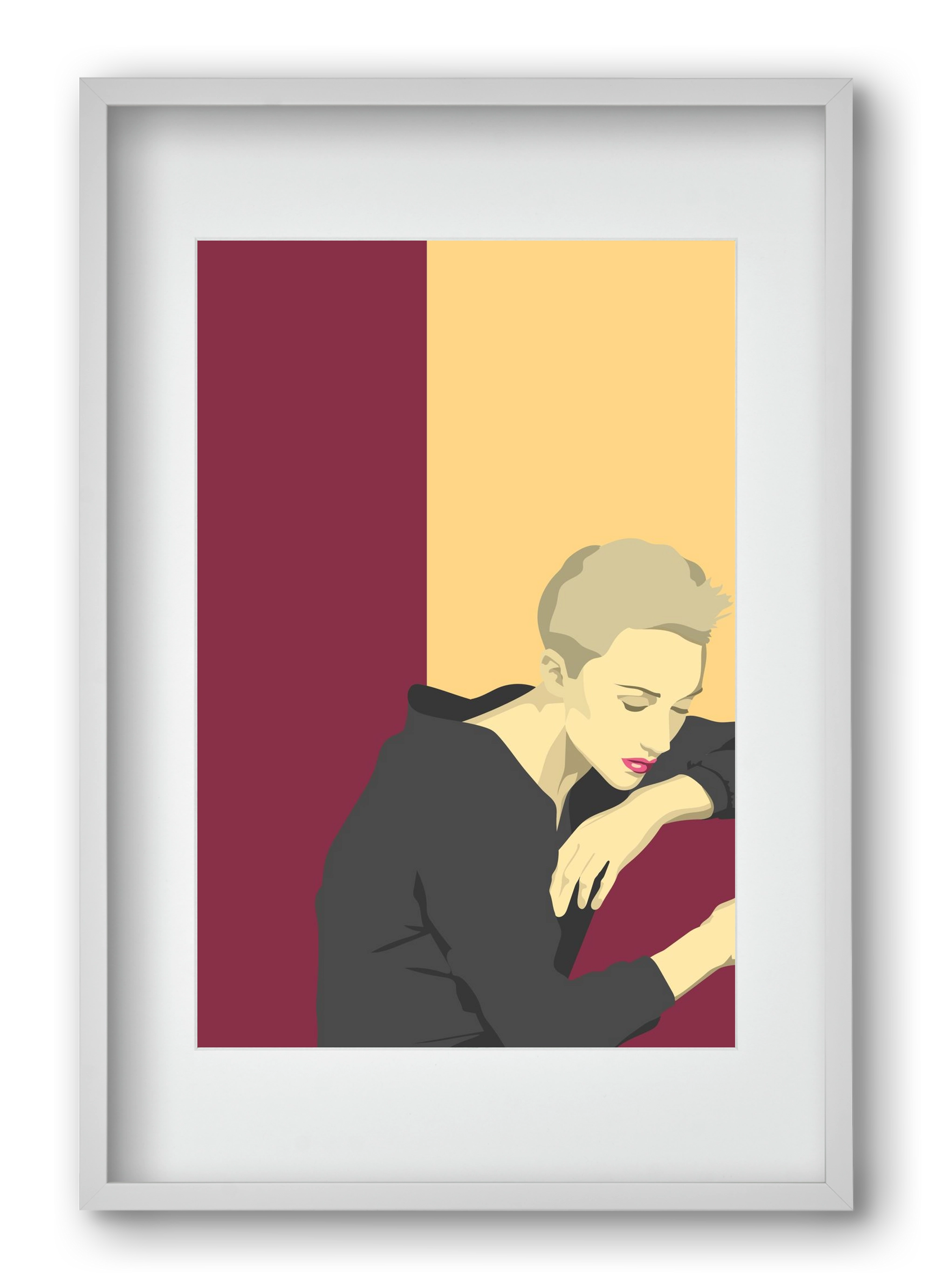 Melancholy, 40x60 cm (30x45 cm), Fehér keret, paszpartuval