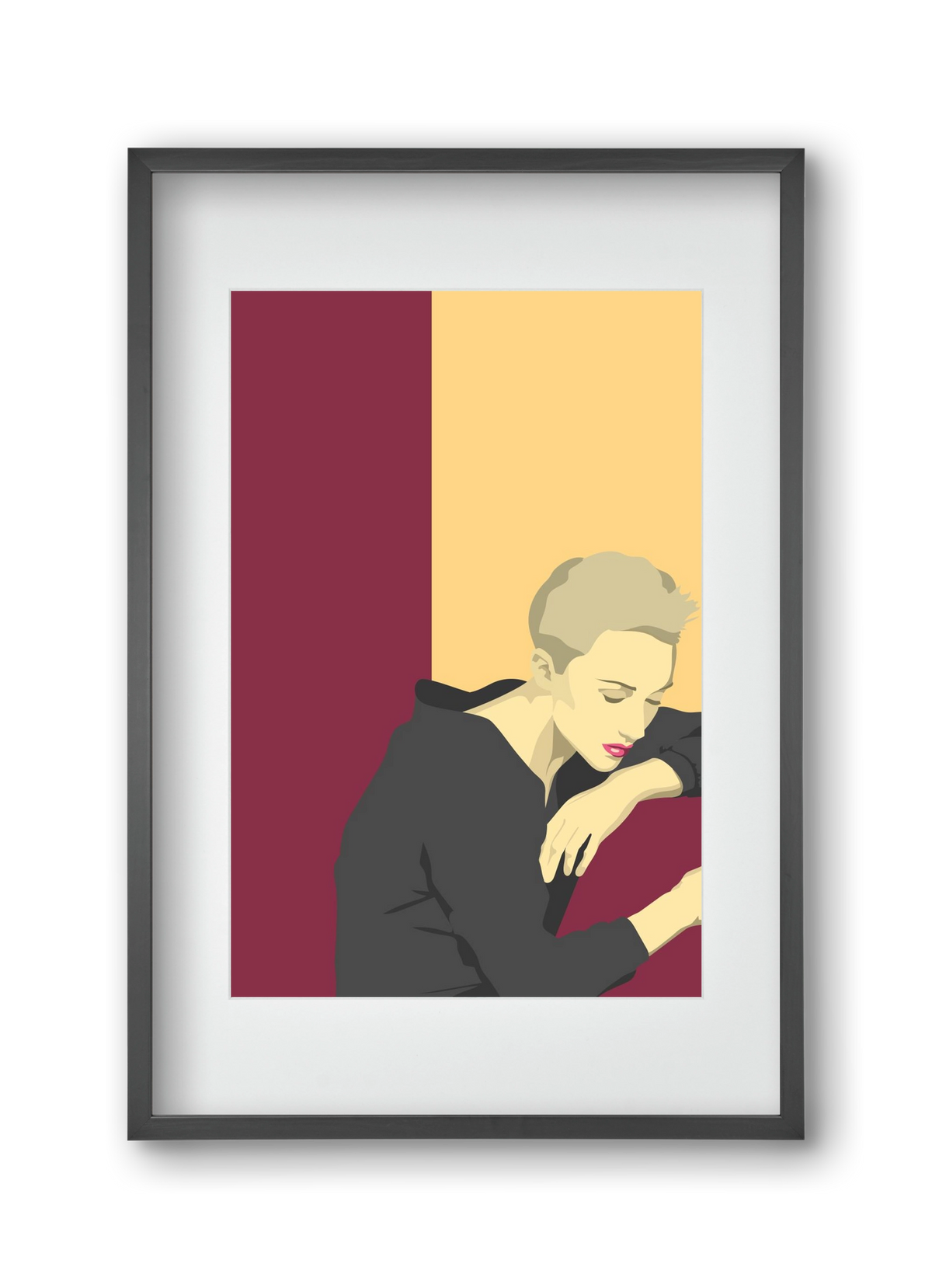 Melancholy, 30x45 cm (20x30 cm), Fekete keret, paszpartuval