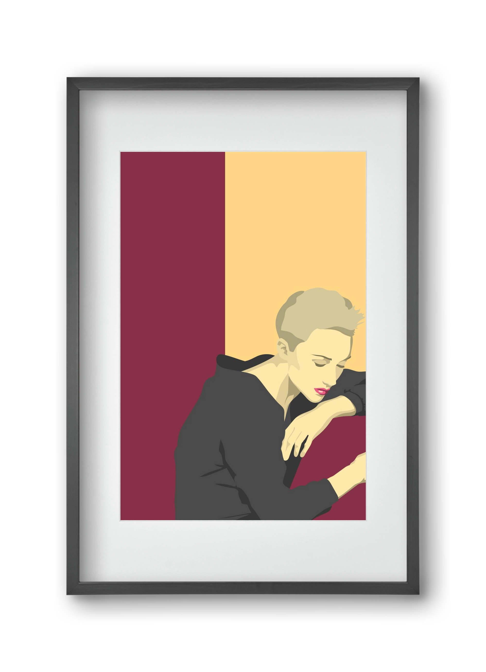 Melancholy, 30x45 cm (20x30 cm), Fekete keret, paszpartuval