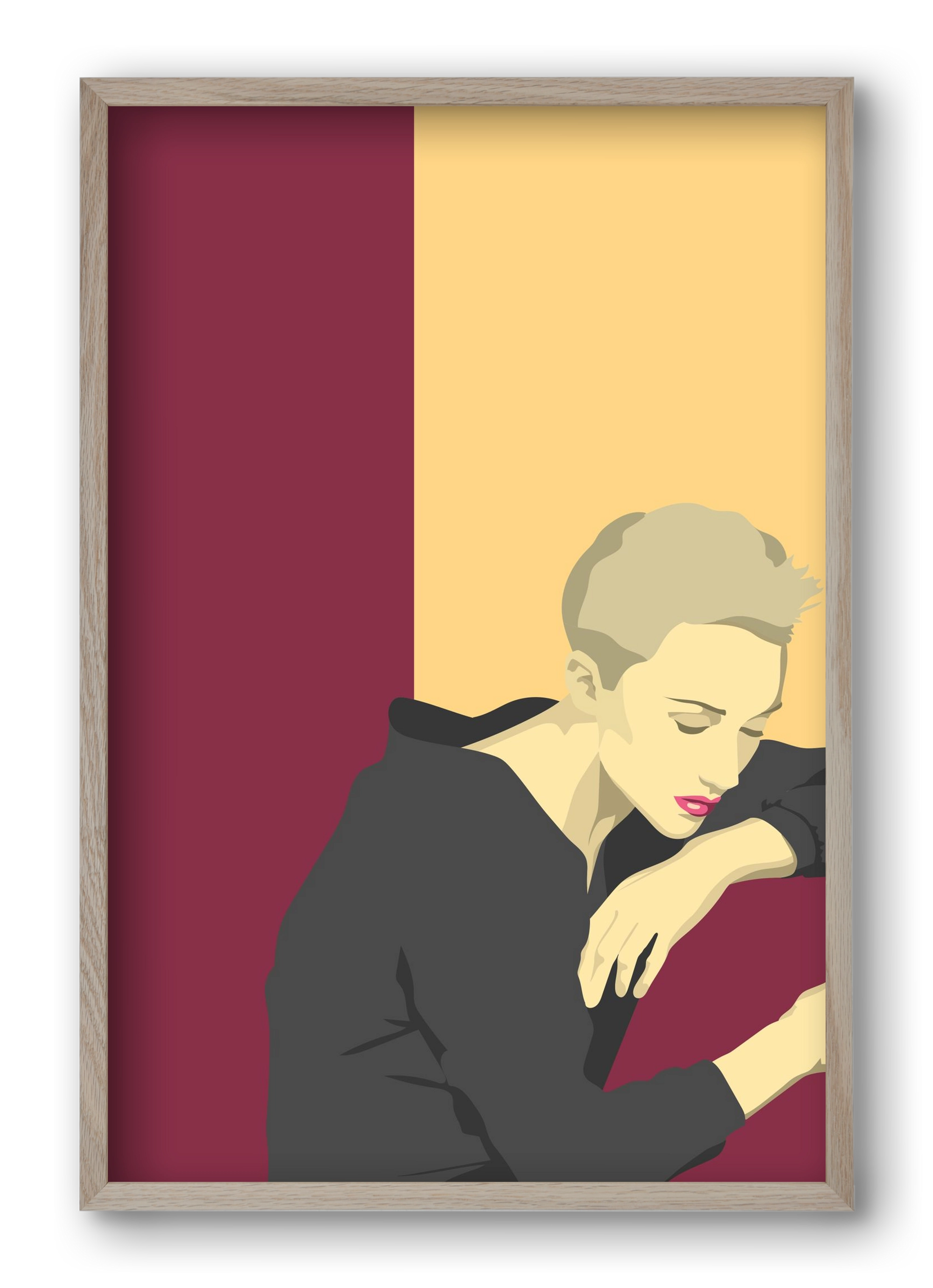 Melancholy, 40x60 cm (40x60 cm), Tölgy keret