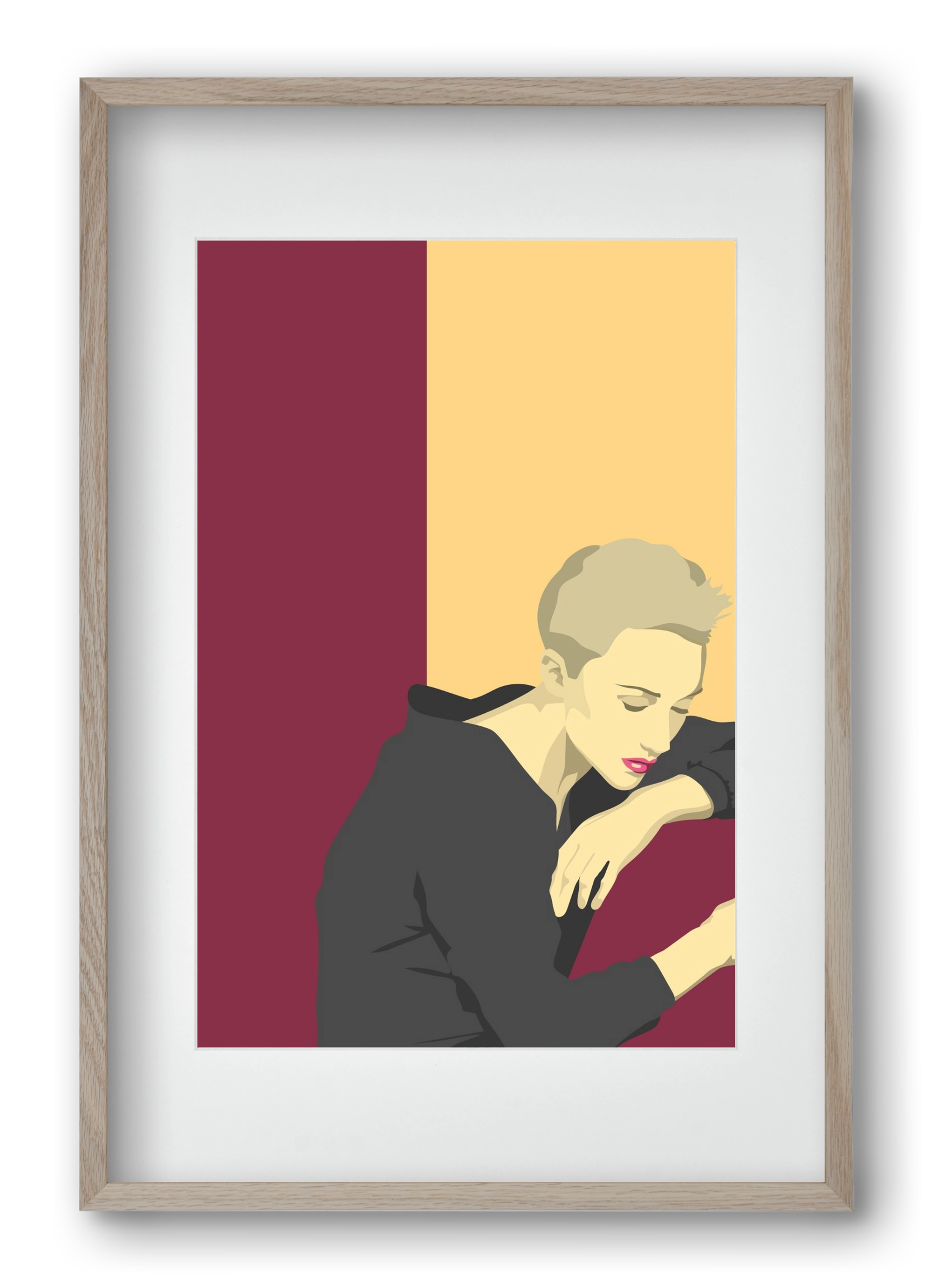 Melancholy, 40x60 cm (30x45 cm), Tölgy keret, paszpartuval