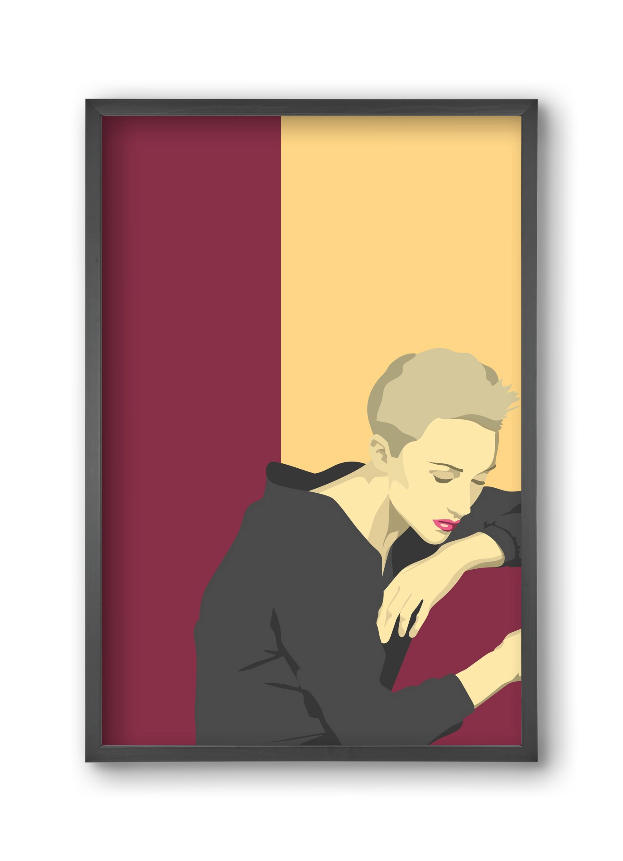 Melancholy, 30x45 cm (30x45 cm), Fekete keret