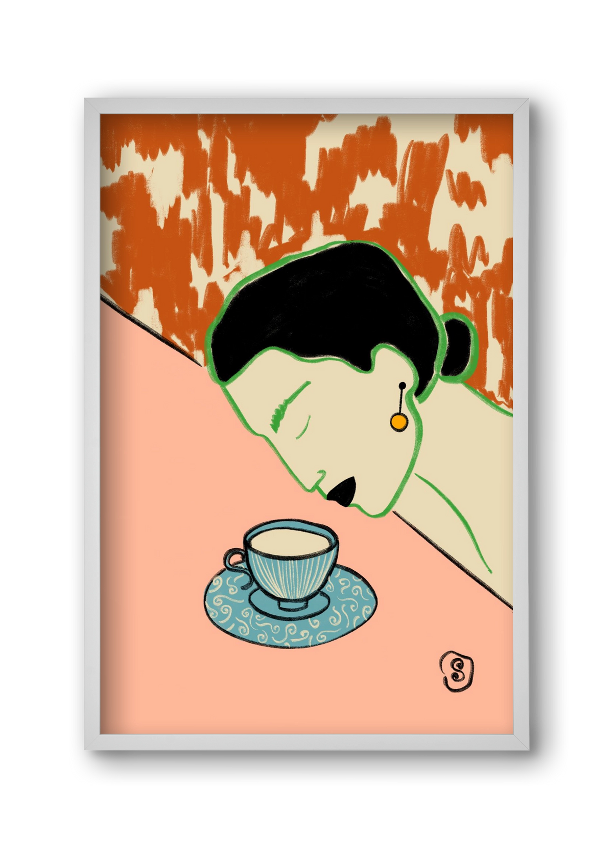 SILENT JOY, 30x45 cm (30x45 cm), Fehér keret