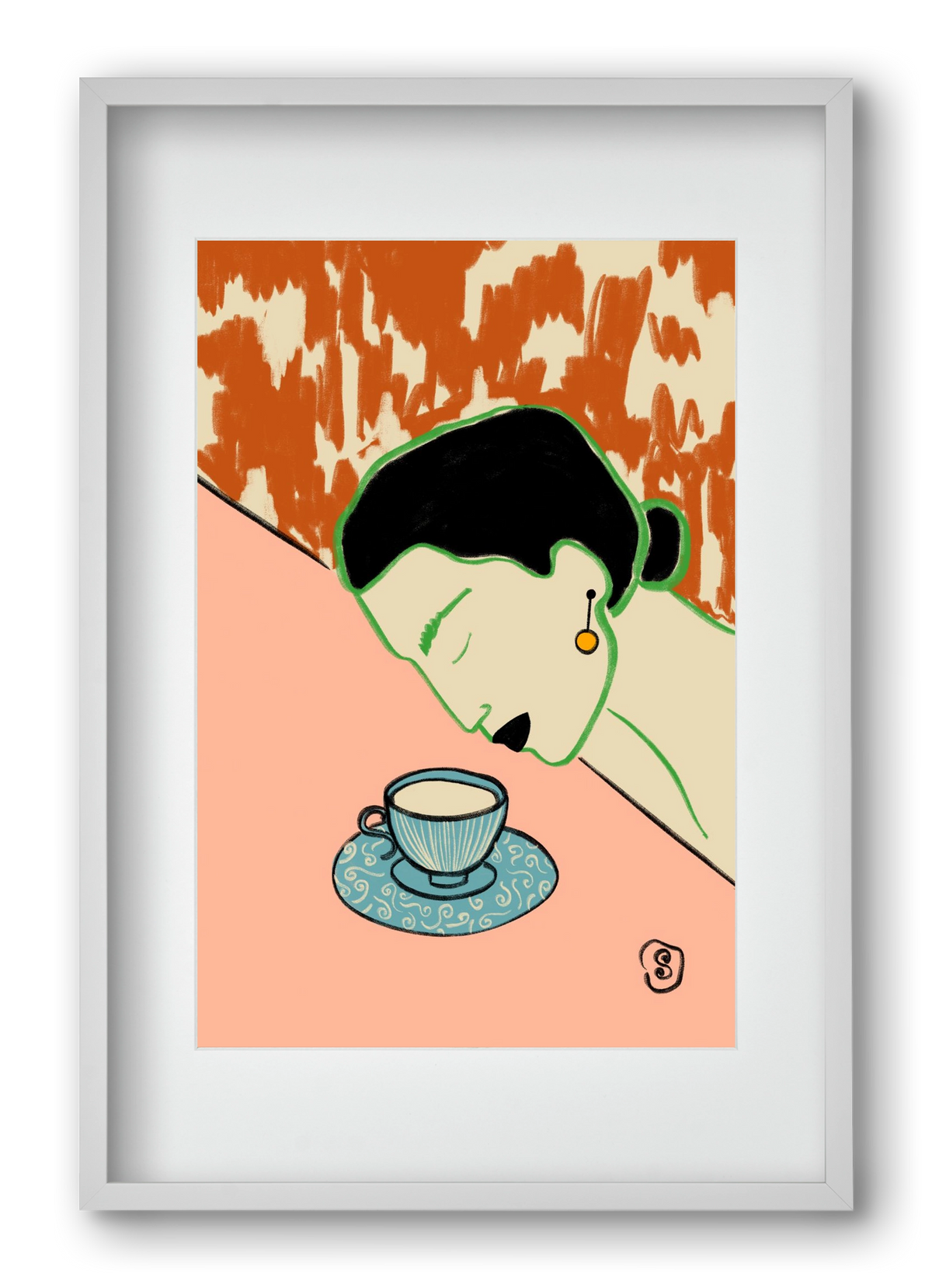 SILENT JOY, 40x60 cm (30x45 cm), Fehér keret, paszpartuval