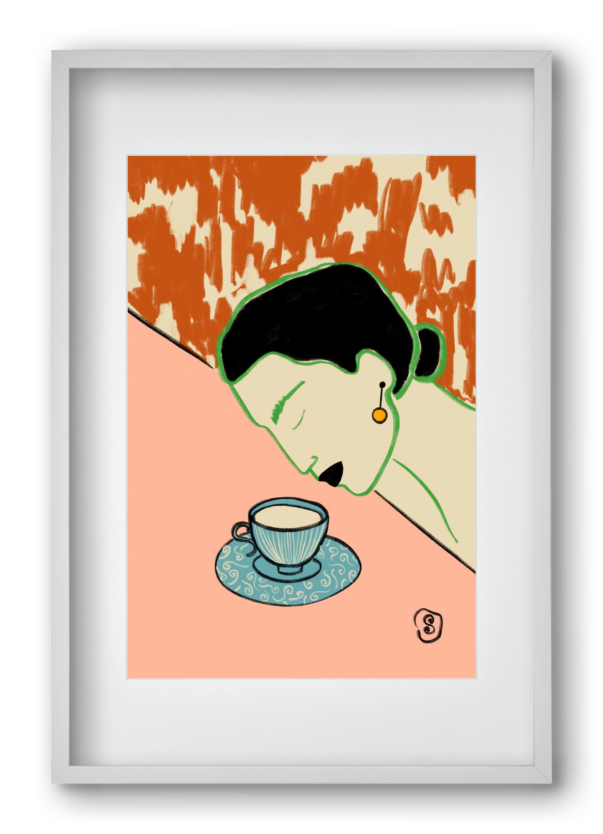 SILENT JOY, 40x60 cm (30x45 cm), Fehér keret, paszpartuval