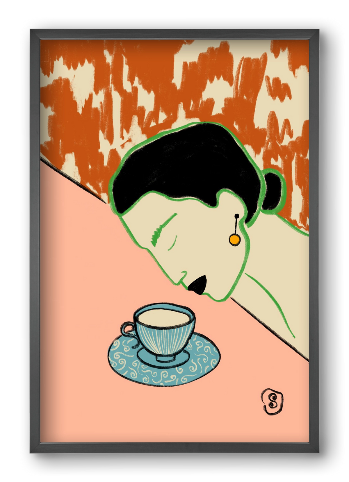 SILENT JOY, 40x60 cm (40x60 cm), Fekete keret