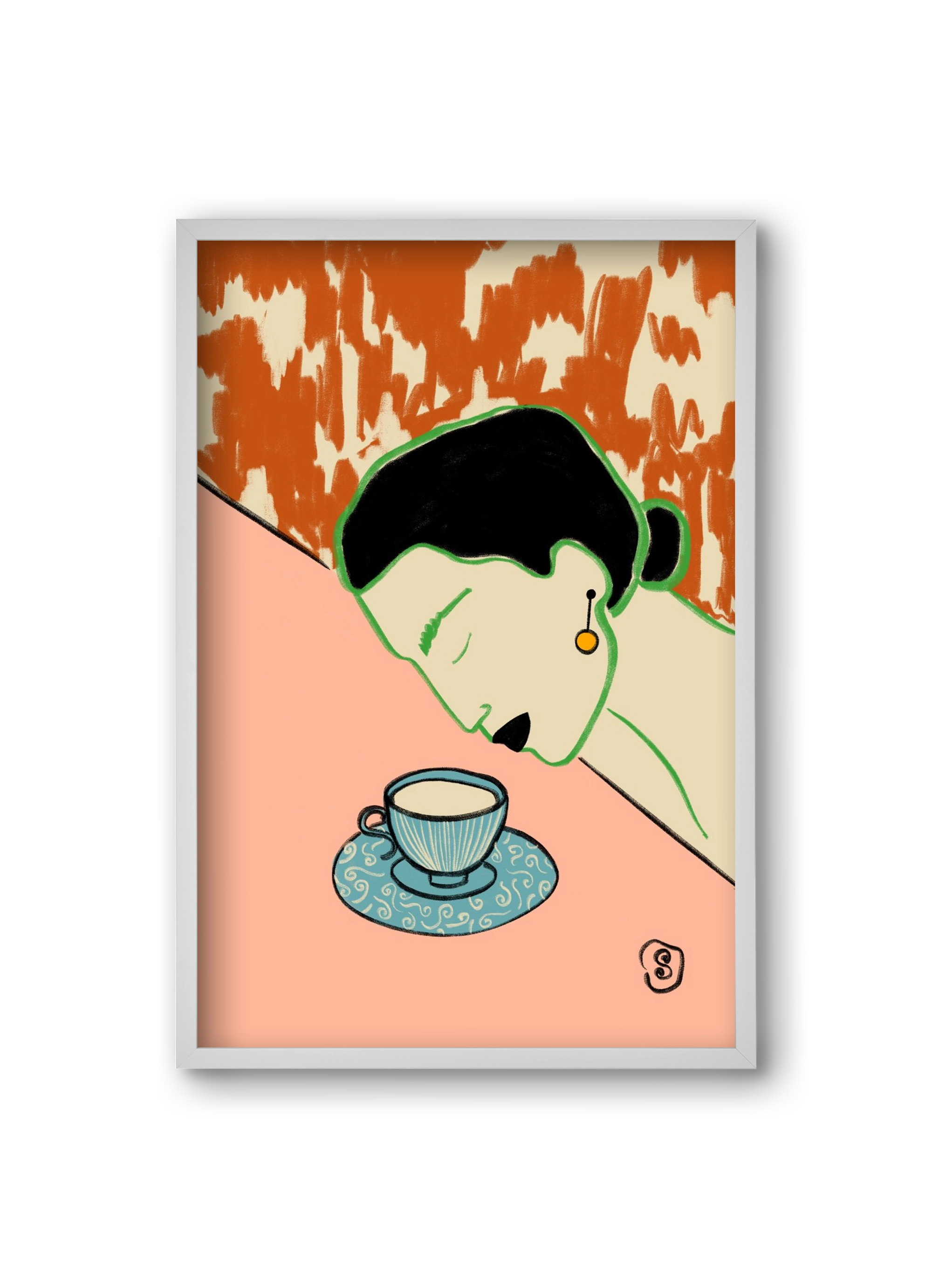 SILENT JOY, 20x30 cm (20x30 cm), Fehér keret