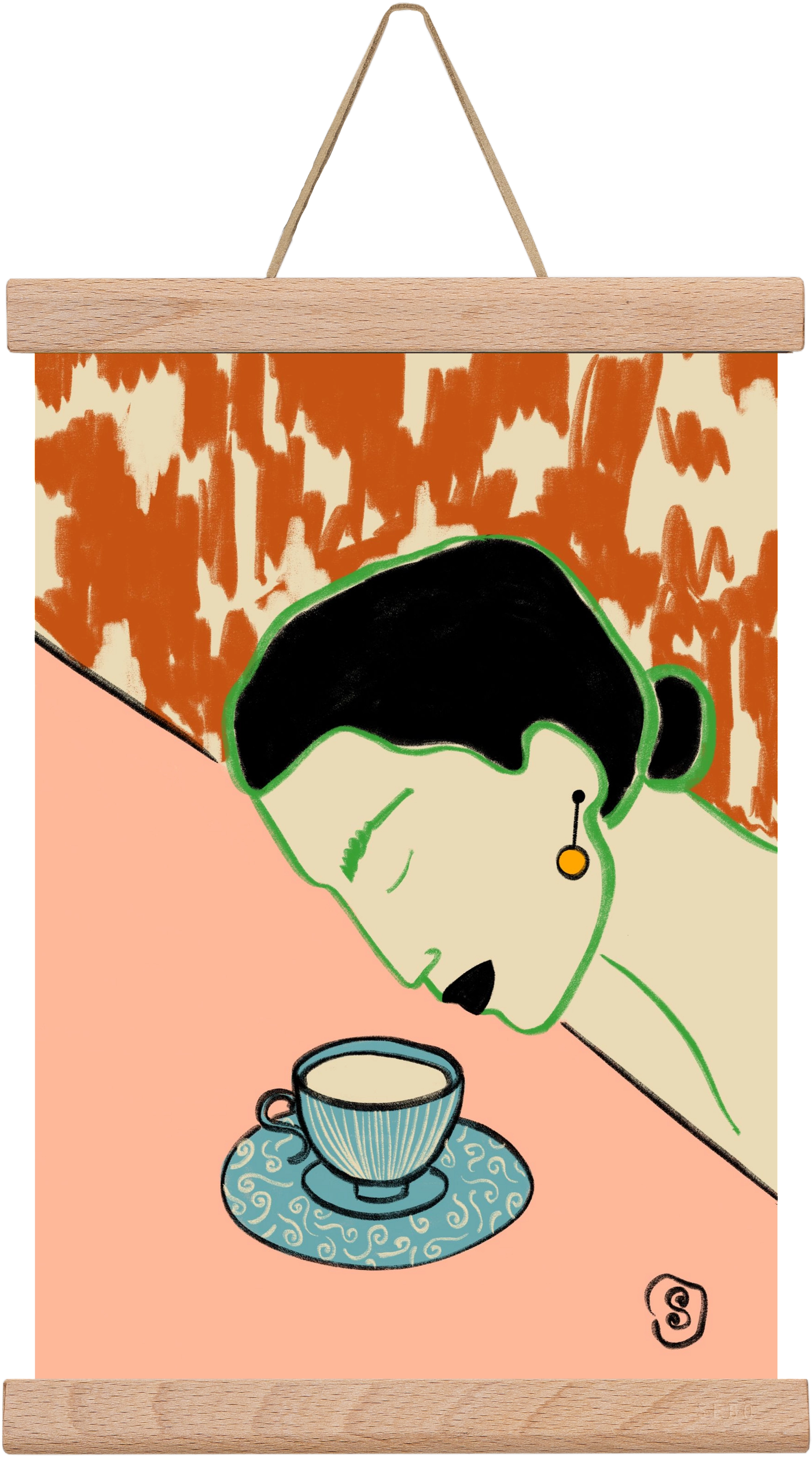 SILENT JOY, 20x30 cm (20x30 cm), Tölgy akasztó