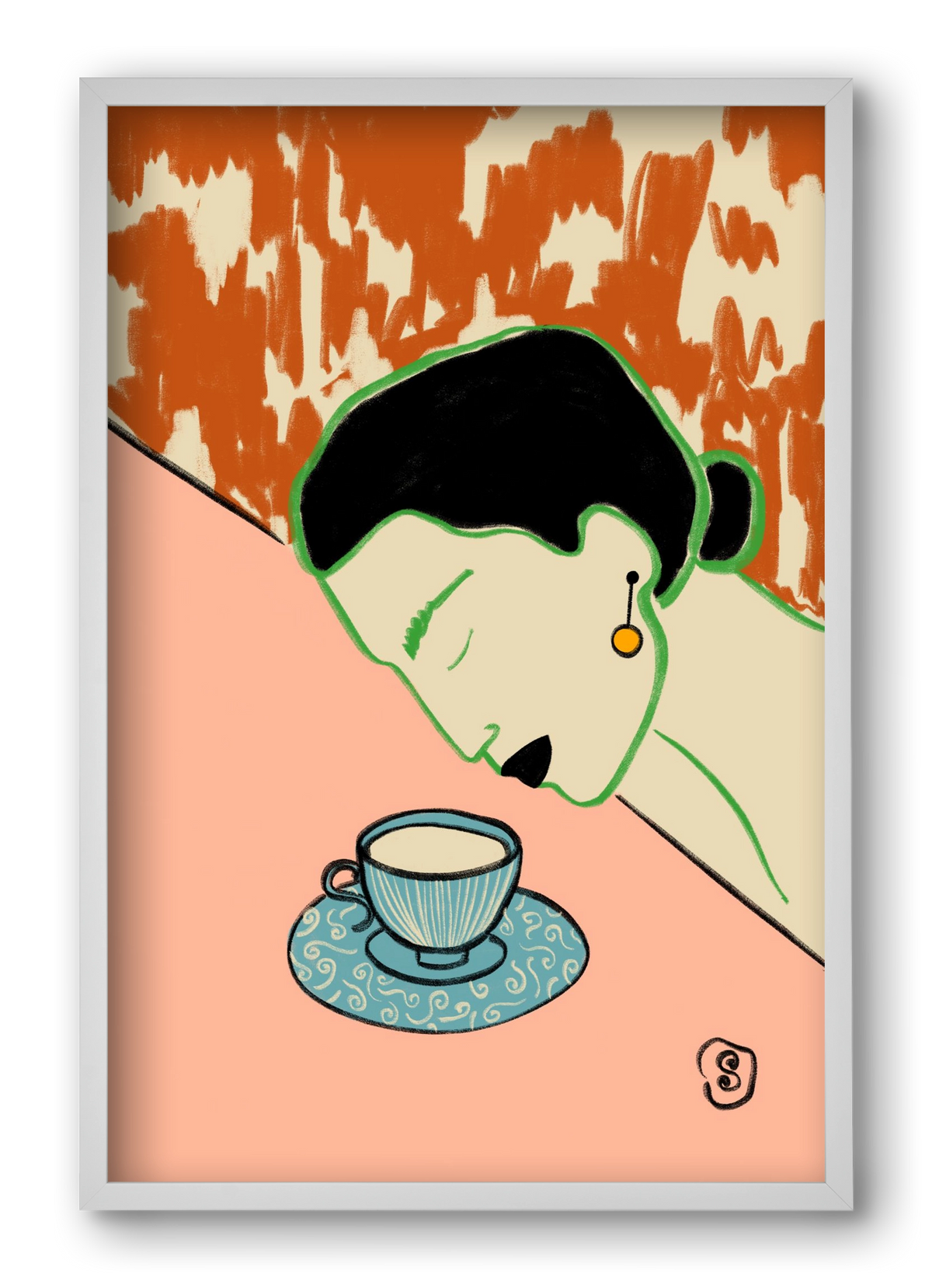 SILENT JOY, 40x60 cm (40x60 cm), Fehér keret