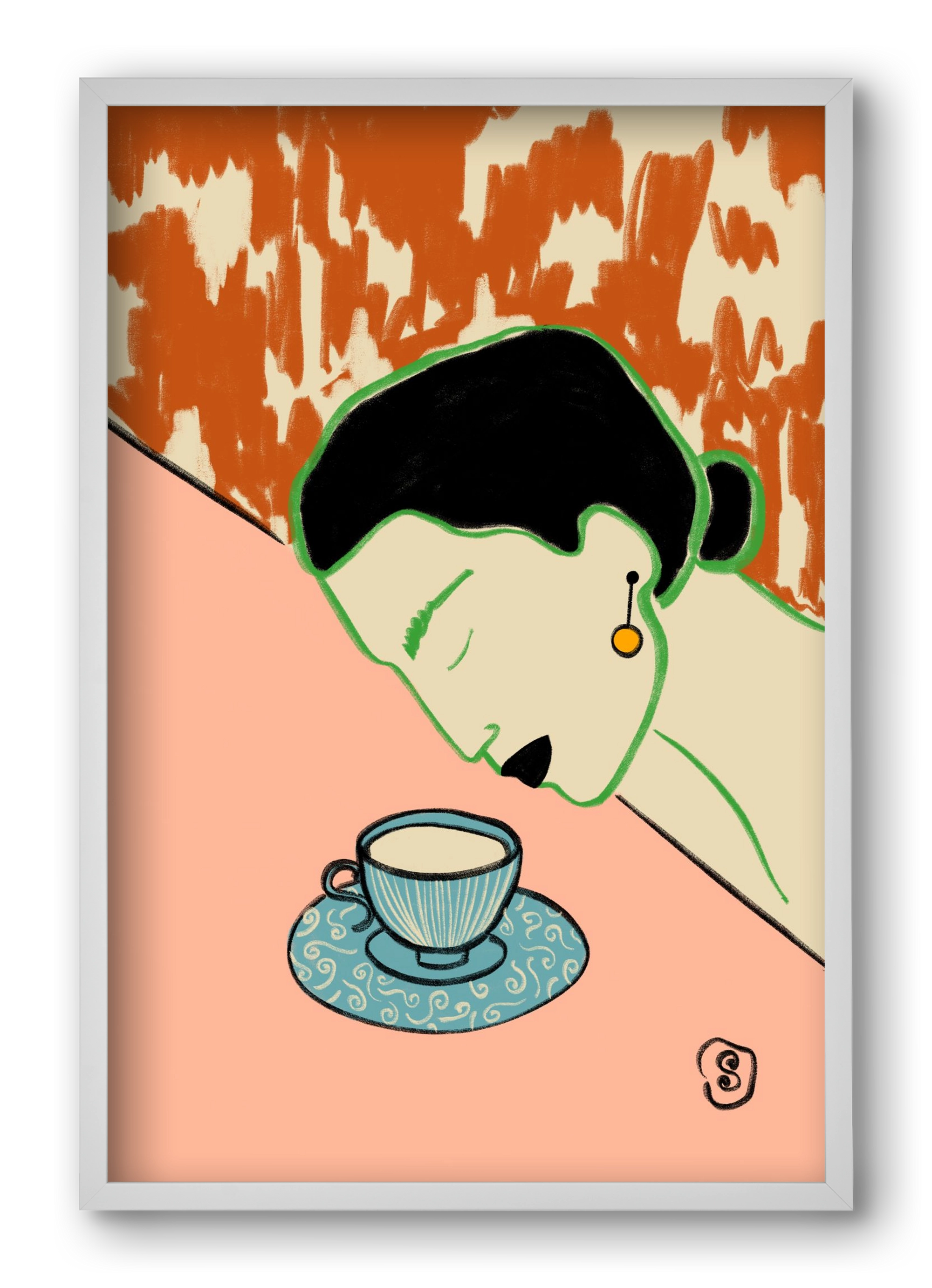 SILENT JOY, 40x60 cm (40x60 cm), Fehér keret