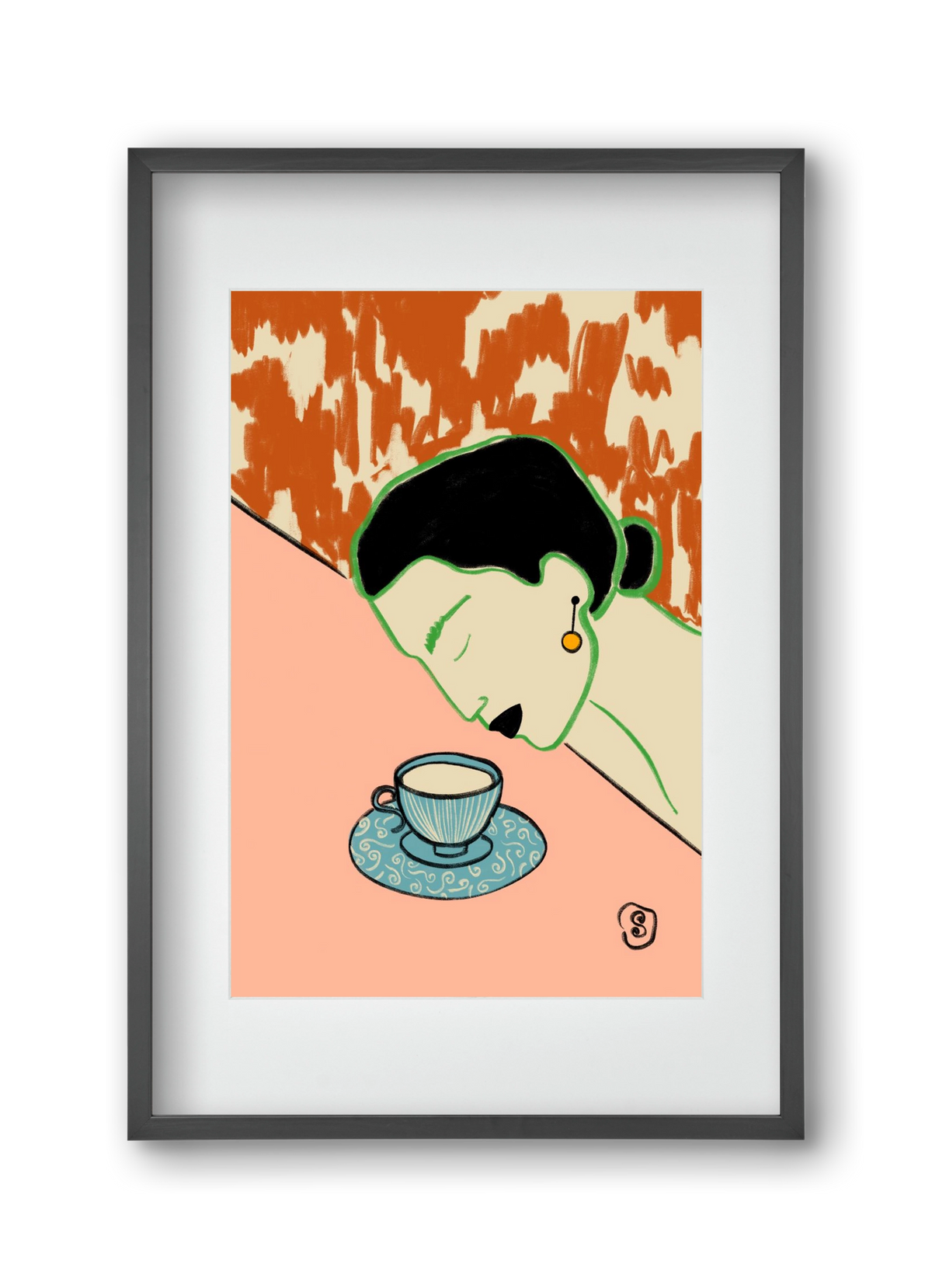 SILENT JOY, 30x45 cm (20x30 cm), Fekete keret, paszpartuval