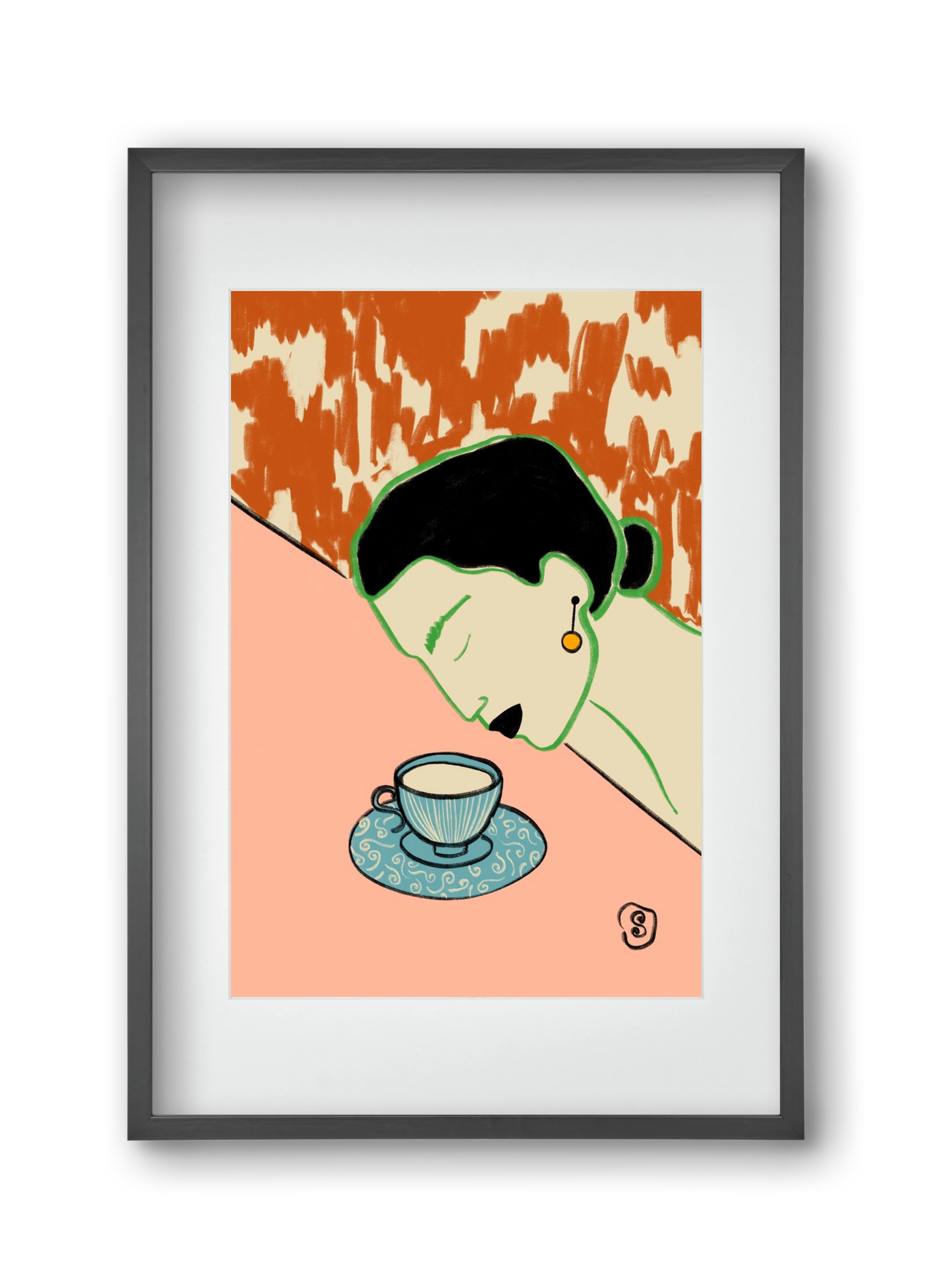 SILENT JOY, 30x45 cm (20x30 cm), Fekete keret, paszpartuval