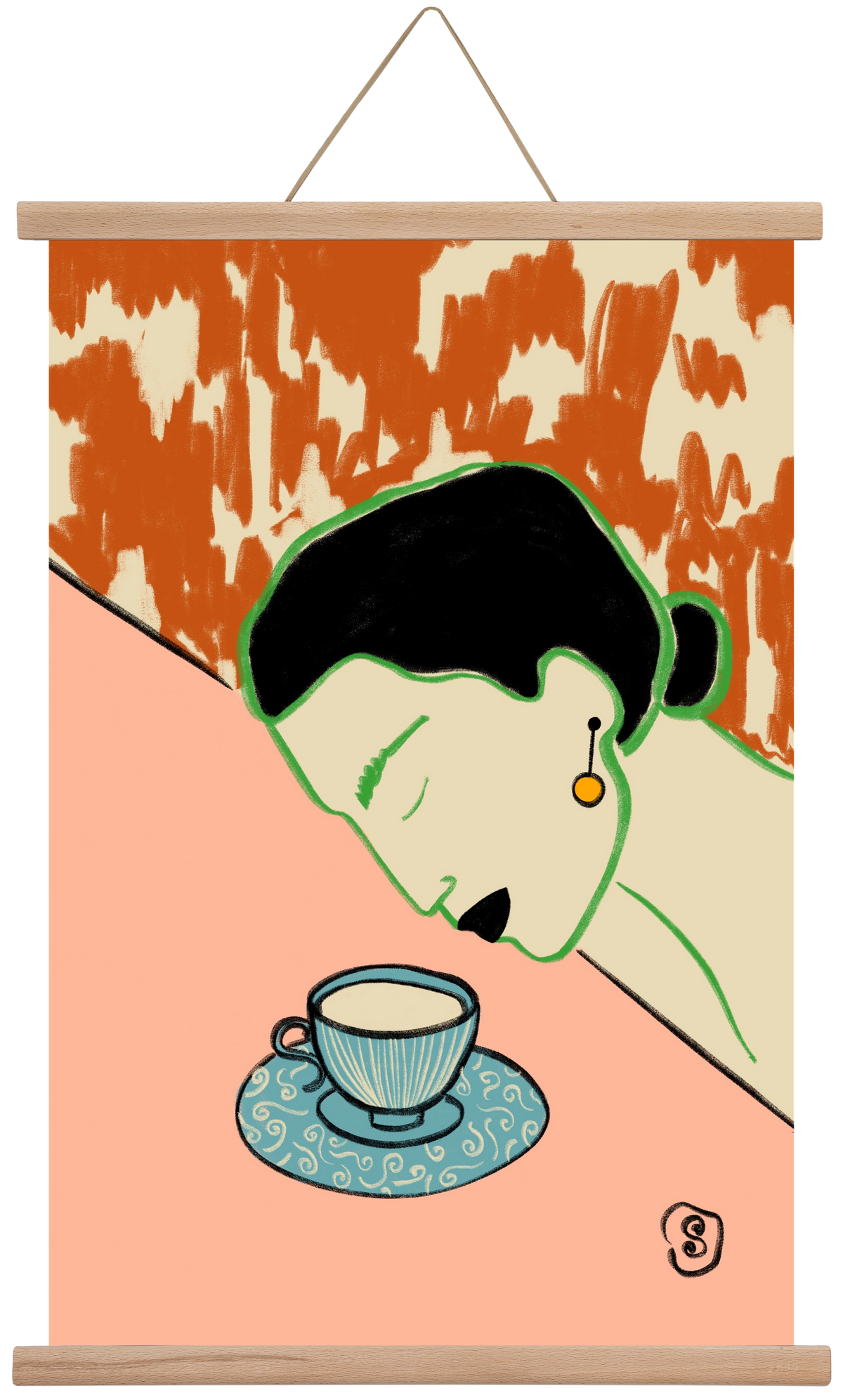 SILENT JOY, 40x60 cm (40x60 cm), Tölgy akasztó