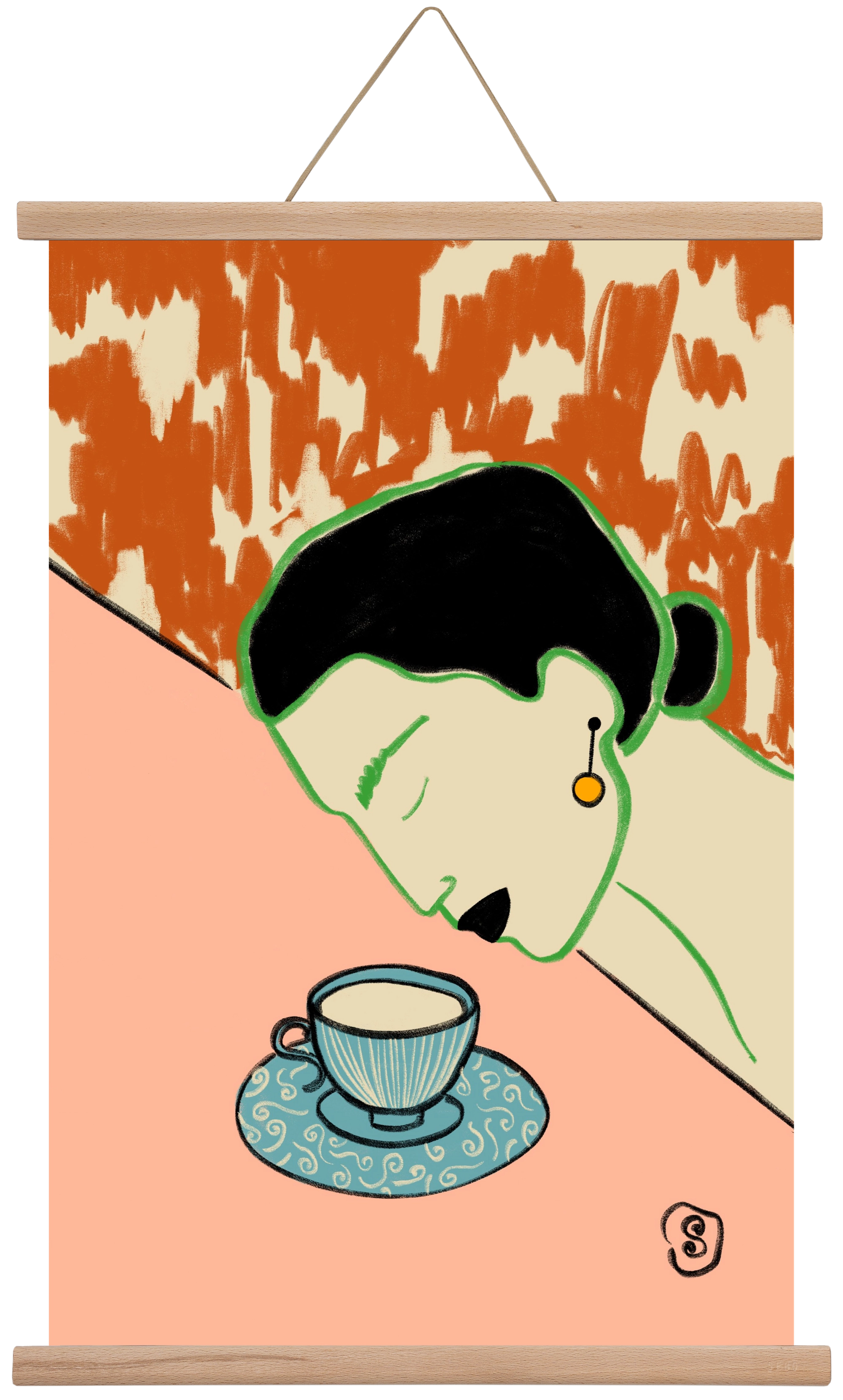 SILENT JOY, 40x60 cm (40x60 cm), Tölgy akasztó