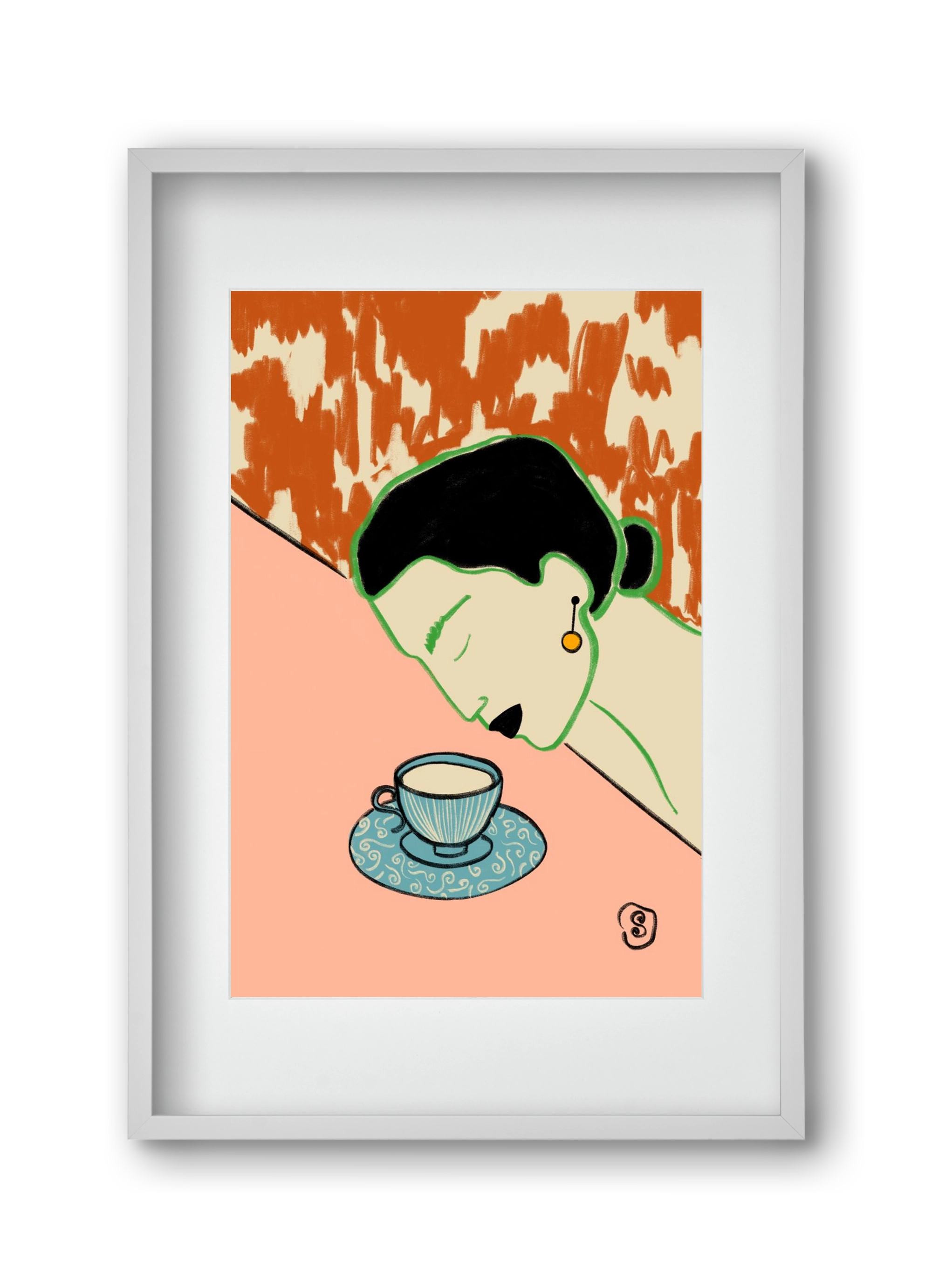 SILENT JOY, 30x45 cm (20x30 cm), Fehér keret, paszpartuval