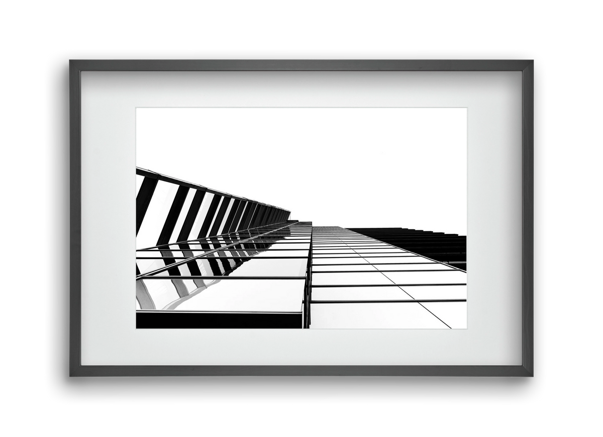 LINES, 45x30 cm (30x20 cm), Fekete keret, paszpartuval