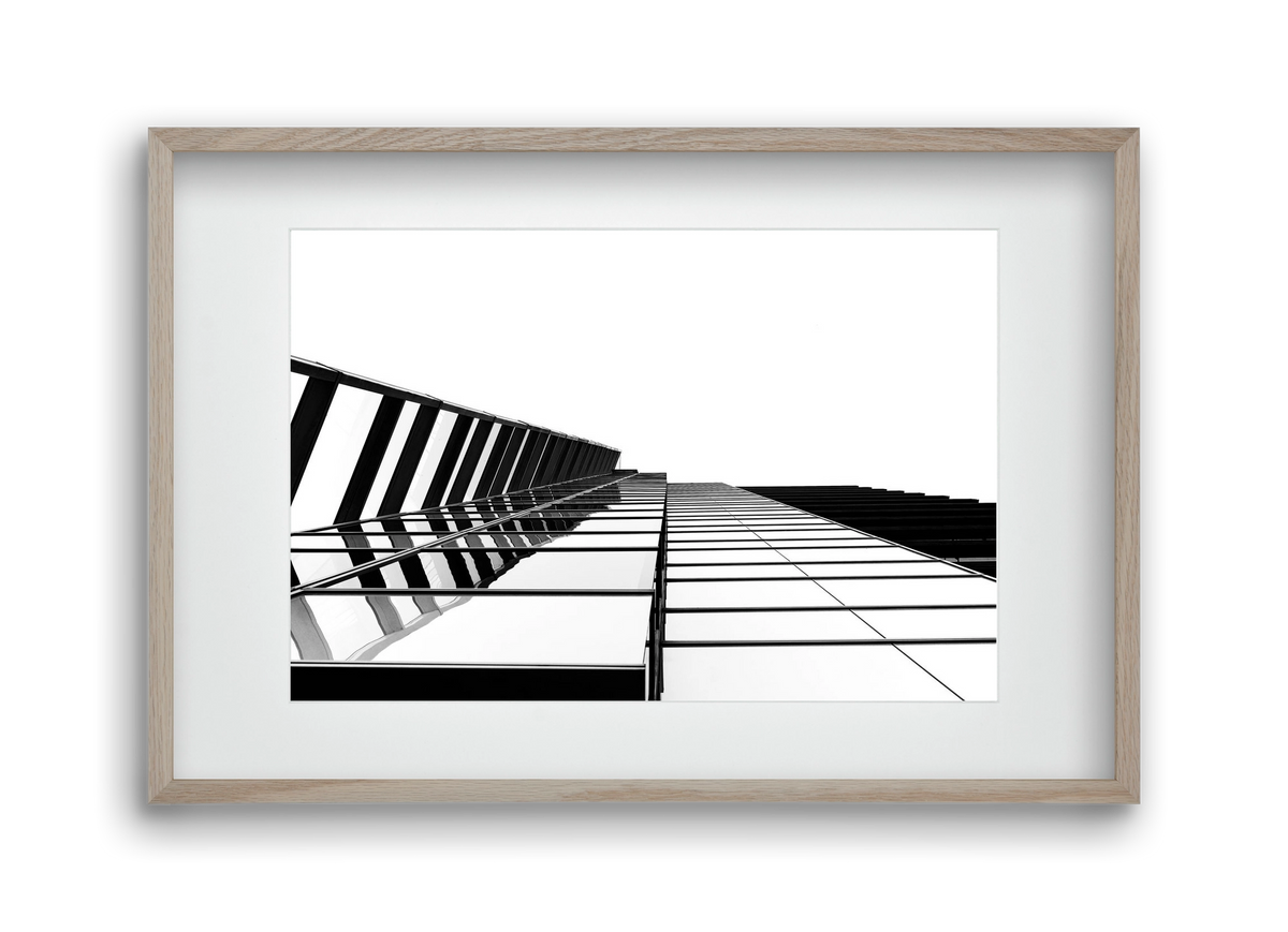 LINES, 45x30 cm (30x20 cm), Tölgy keret, paszpartuval