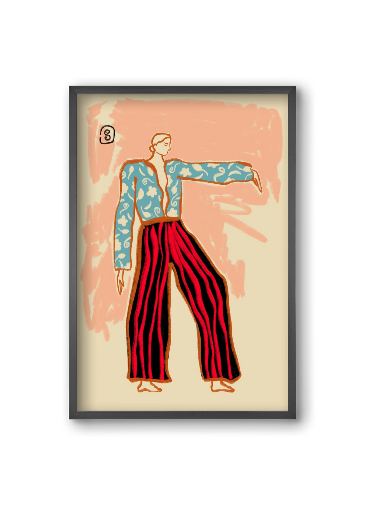 NEW YEAR DANCE, 20x30 cm (20x30 cm), Fekete keret