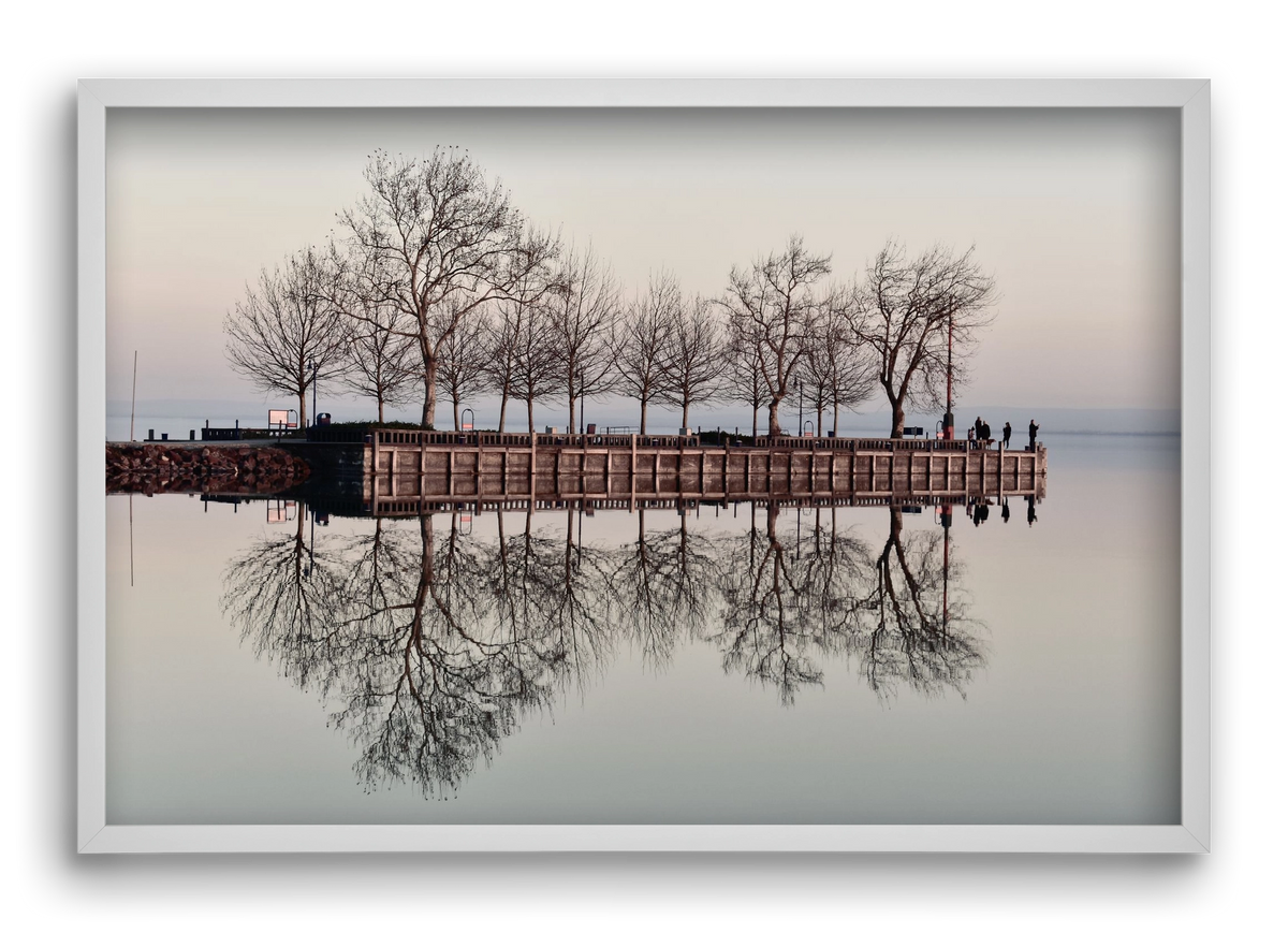 Helas Silver, 60x40 cm (60x40 cm), Fehér keret